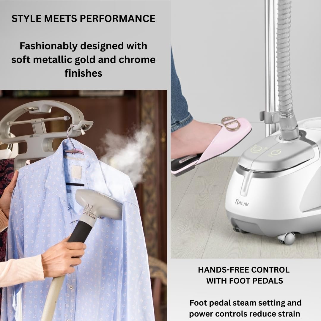 GS45 DJ Professional Upright Garment Steamer with Roll Wheels