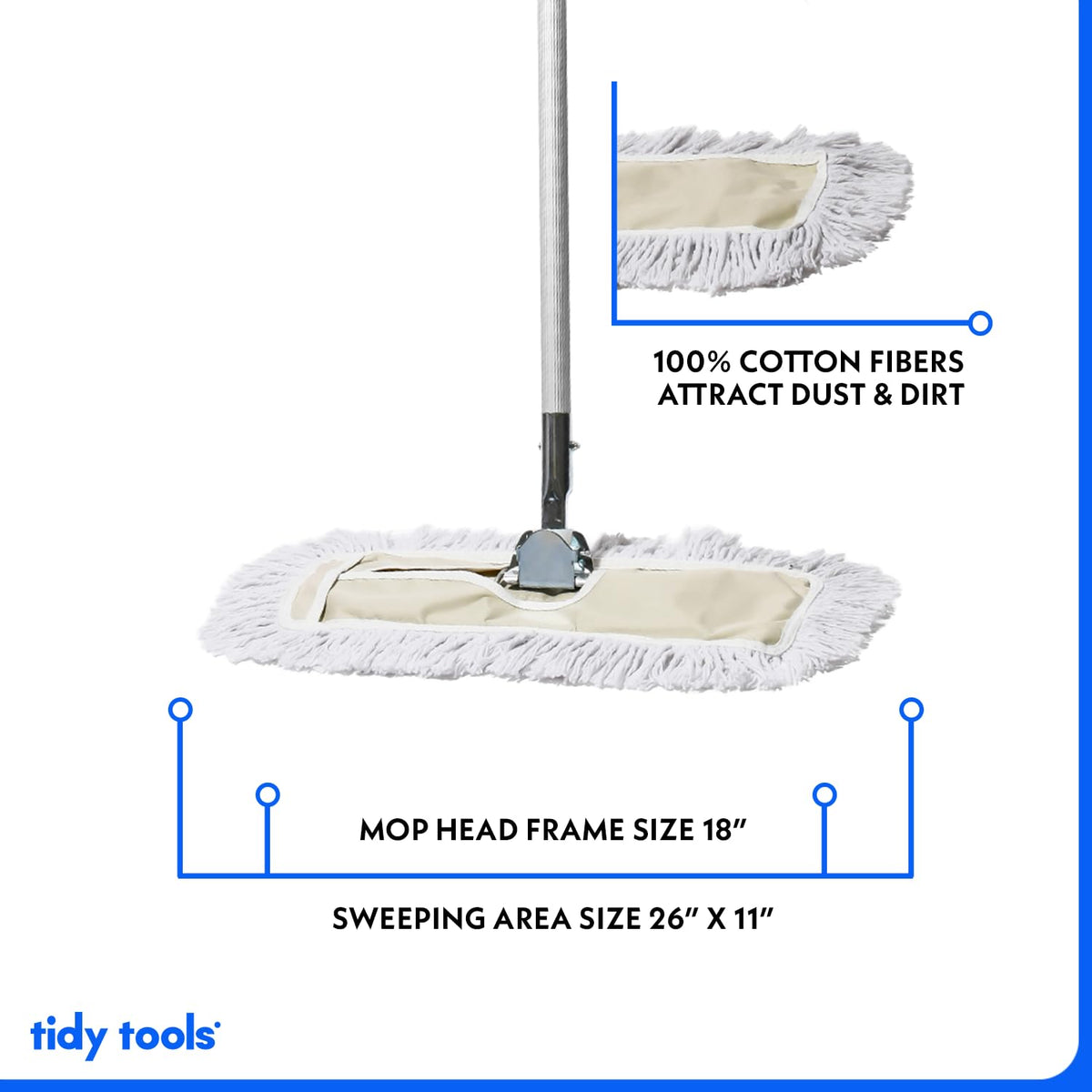18 Inch Commercial Cotton Dust Mop & Floor Sweeper
