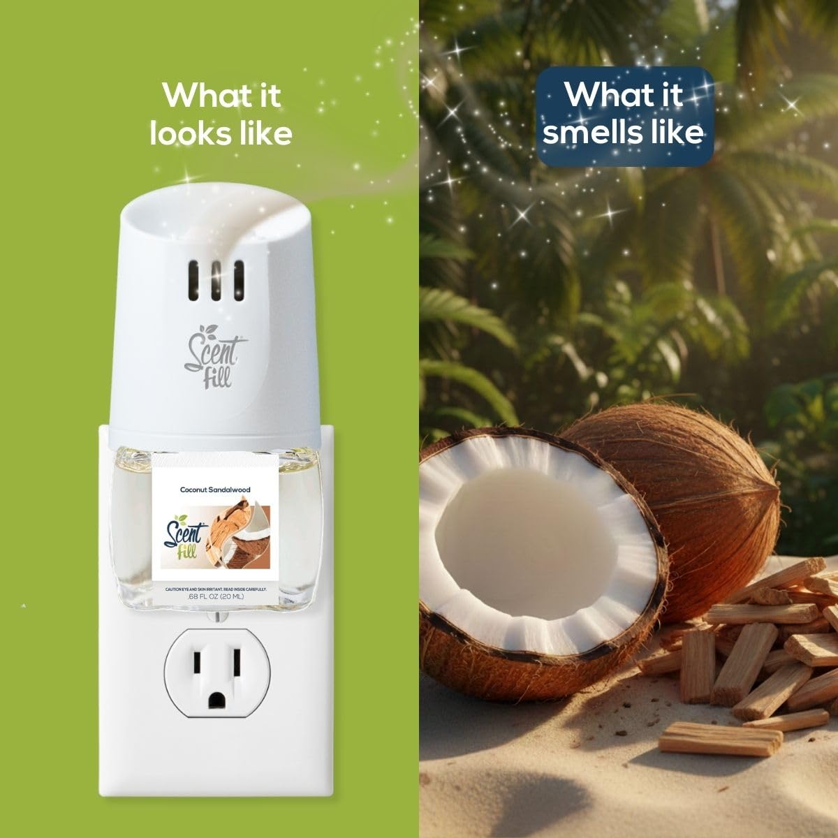 Coconut Sandalwood Plug in Air Freshener (2.72 Fl Oz)