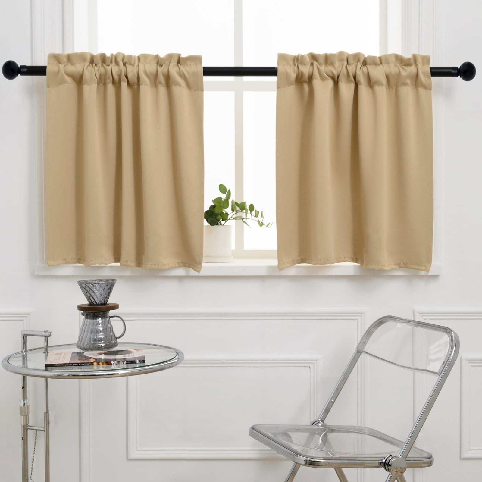 Beige Cafe Curtain (2 Count)