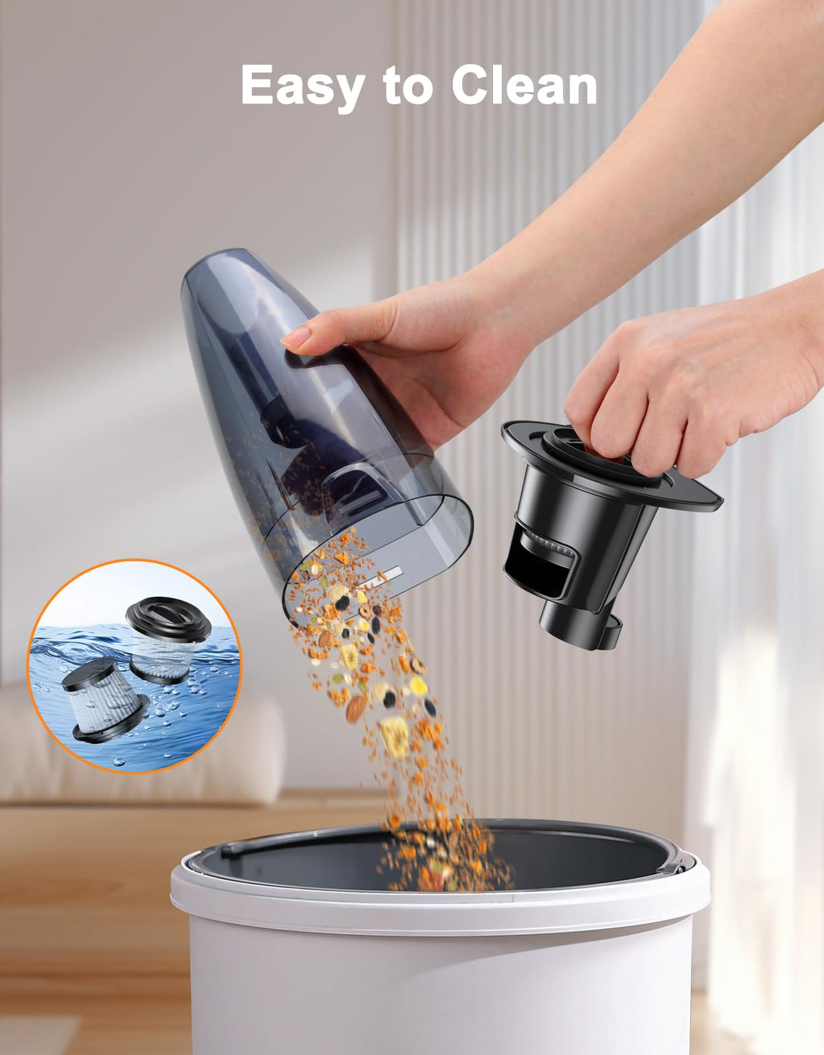 Handheld Vacuum Cordless Rechargeable 9KPA