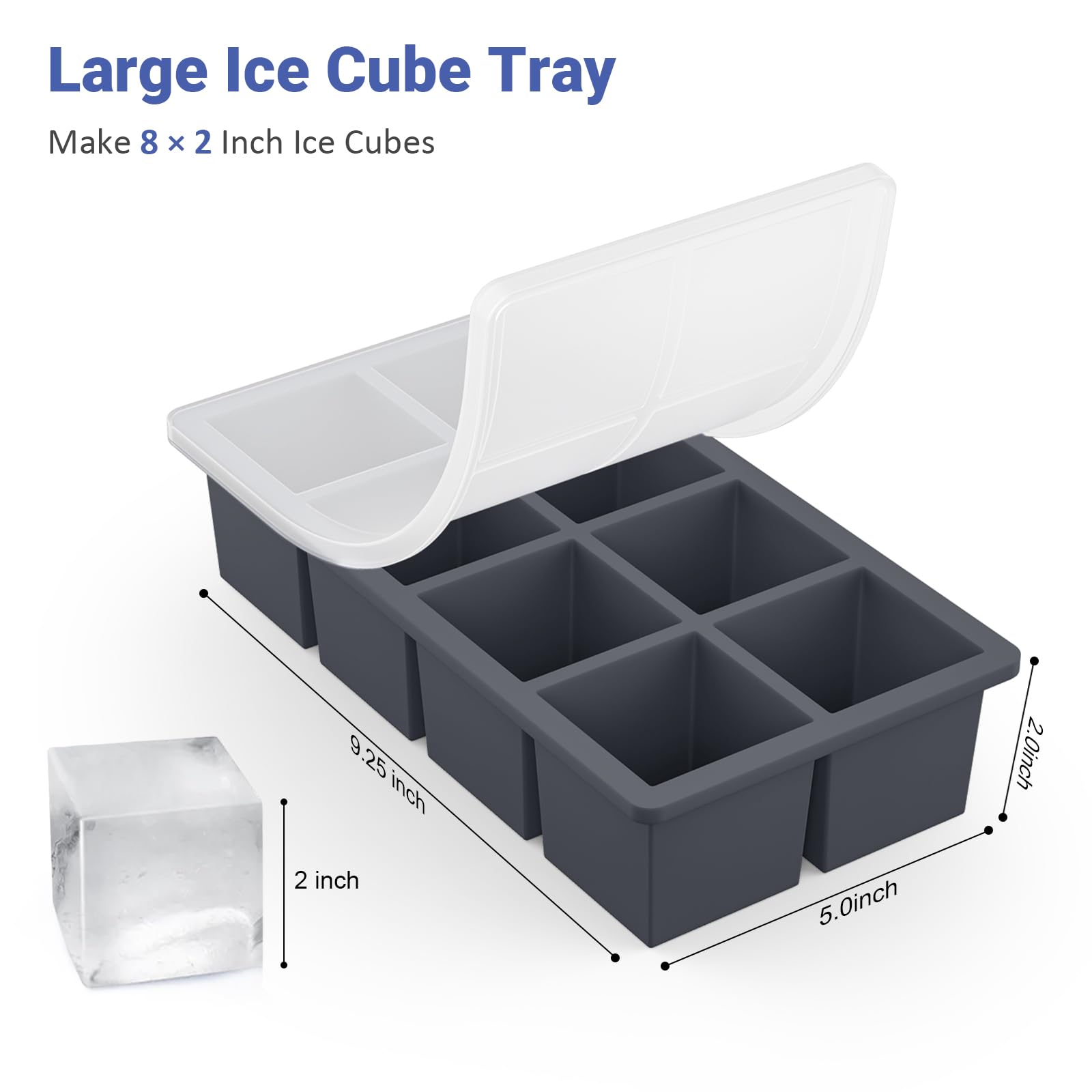 Large Ice Cube Trays for Whiskey