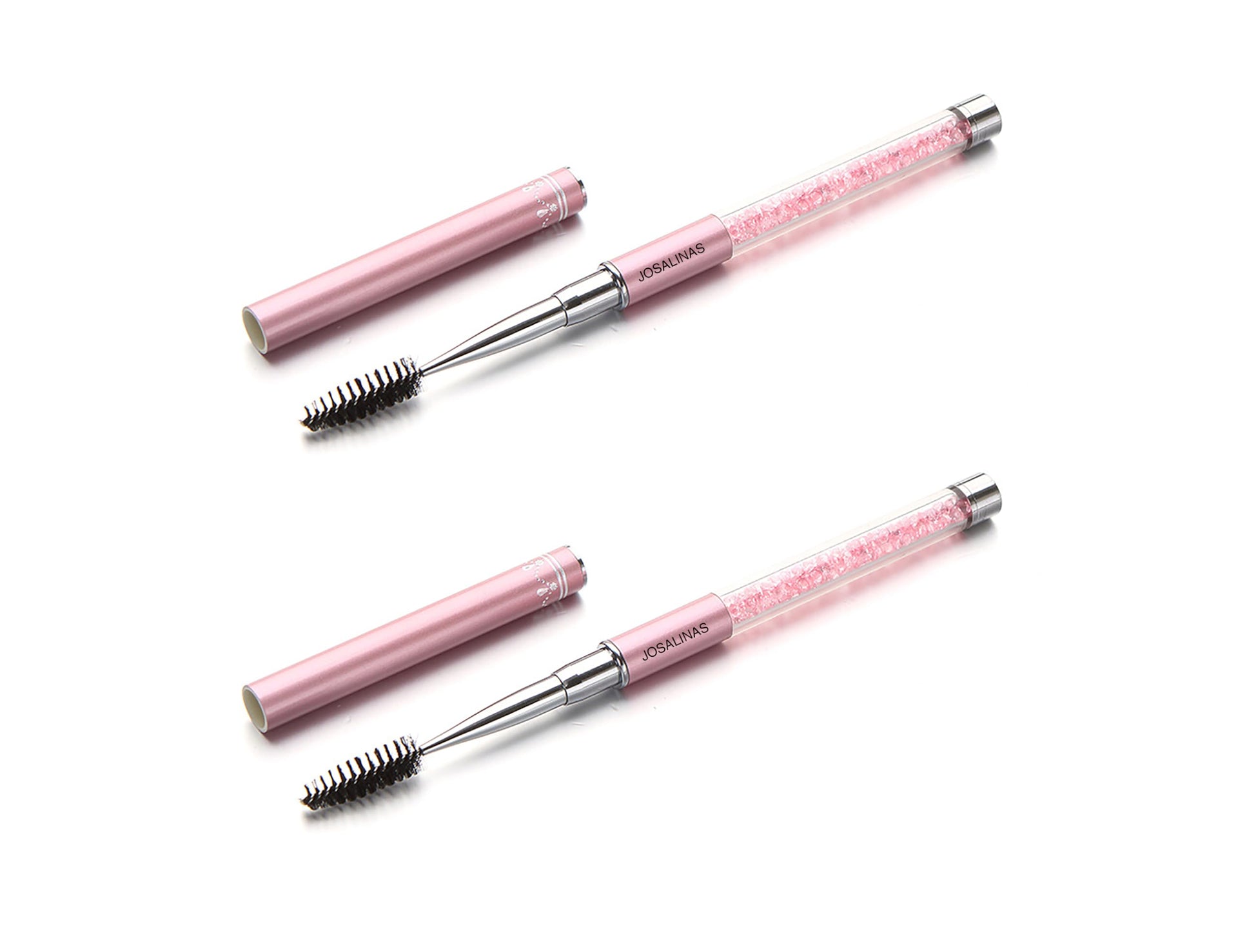 2PCS Mascara Brushes Eyebrow Eyelash Brushes Mascara Wands Applicators Eye Brushes Portable Cosmetic Brushes with Cap Spoolies Brushes for Eyelash Extensions and Eyebrows (2 Count)