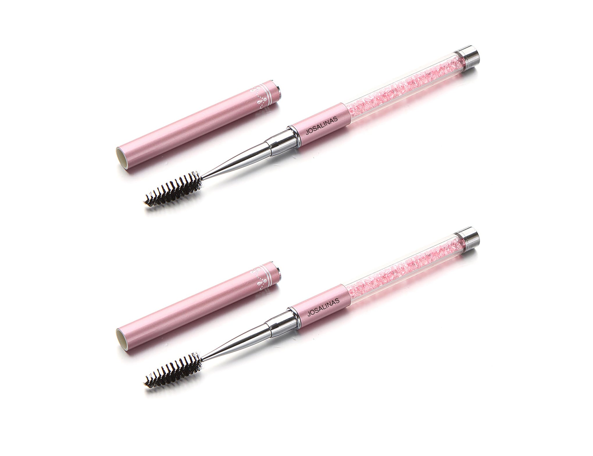 2PCS Mascara Brushes Eyebrow Eyelash Brushes Mascara Wands Applicators Eye Brushes Portable Cosmetic Brushes with Cap Spoolies Brushes for Eyelash Extensions and Eyebrows (2 Count)
