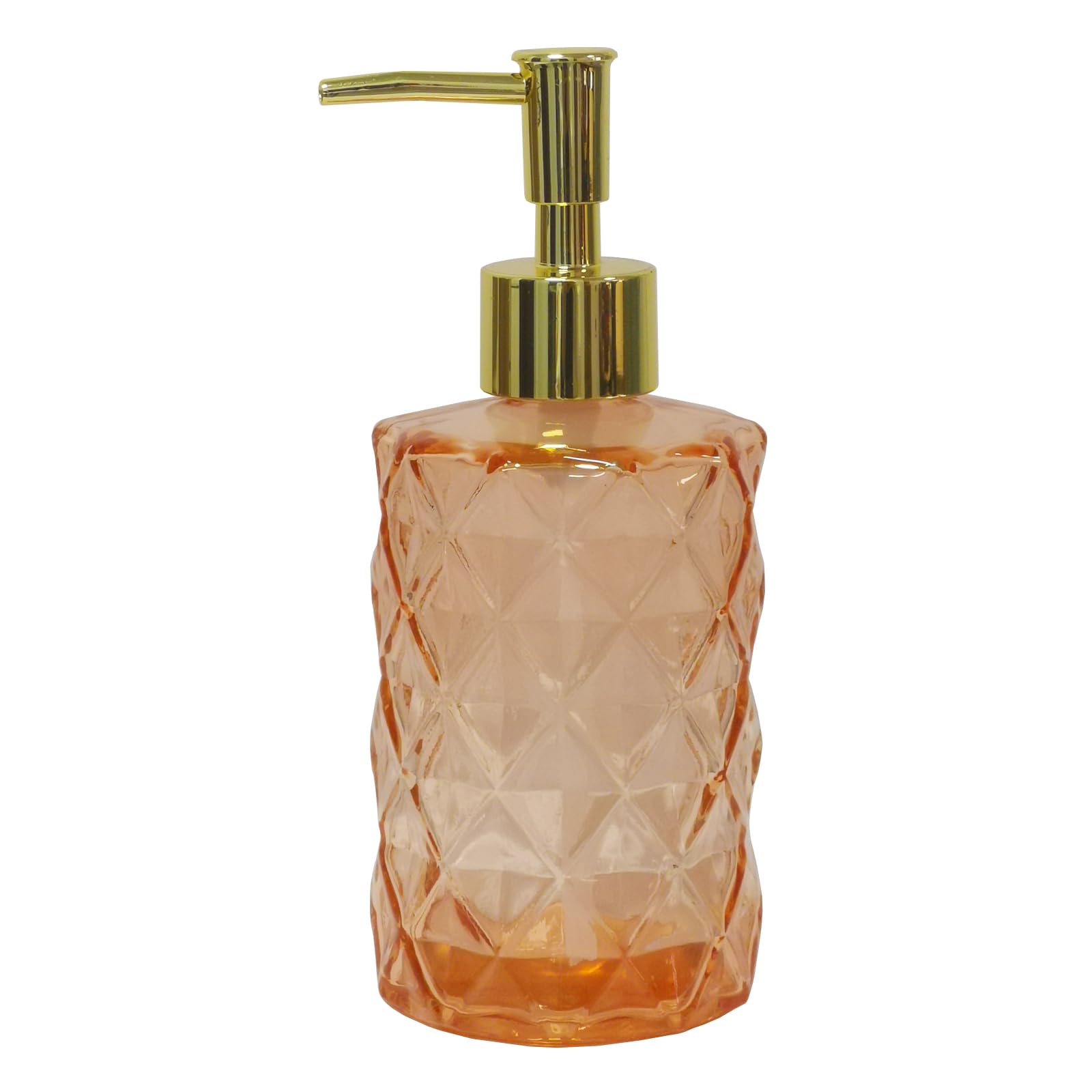 Glass Soap Dispenser with Gold Plastic Pump
