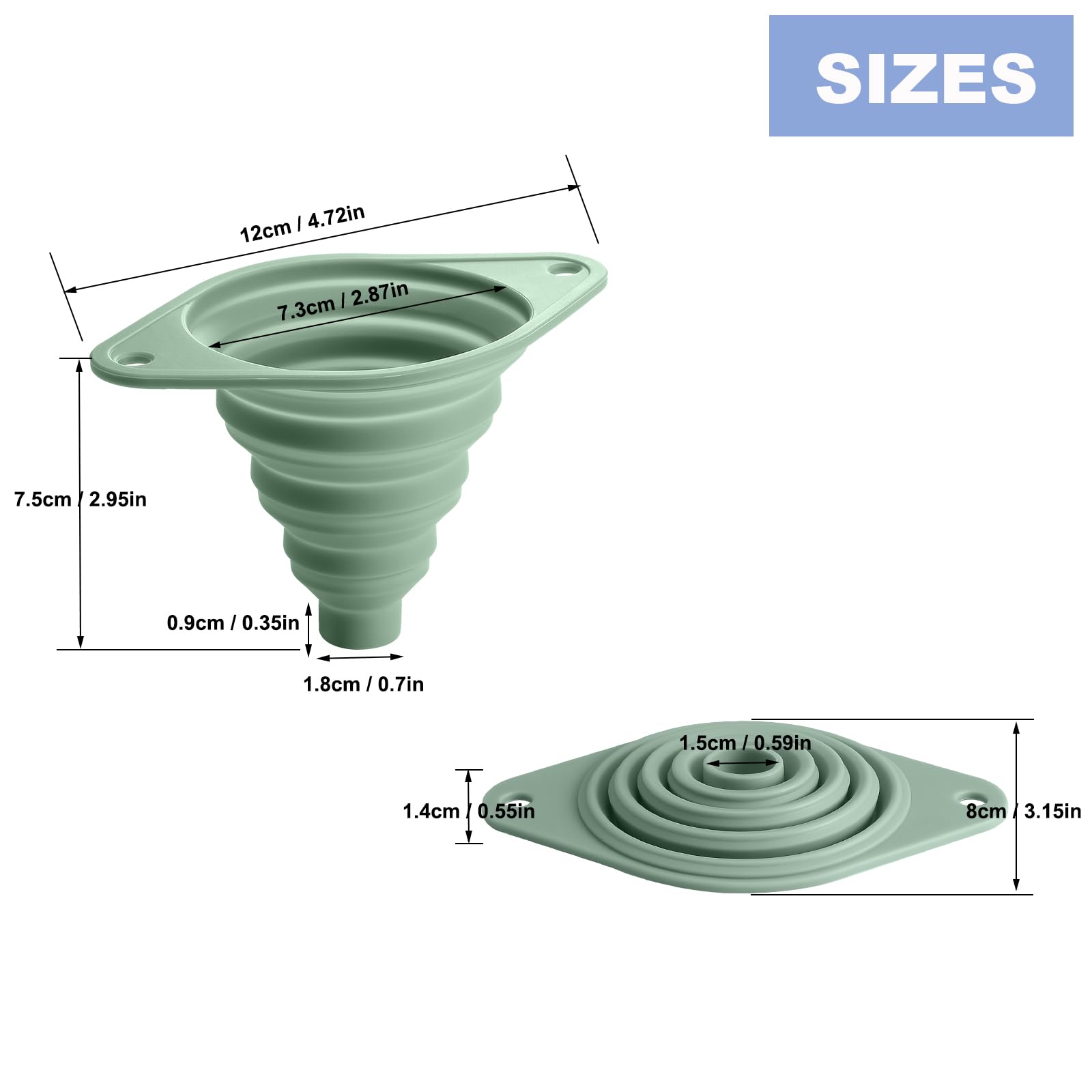 Kitchen Funnel Set 3 Pack (3 Count)
