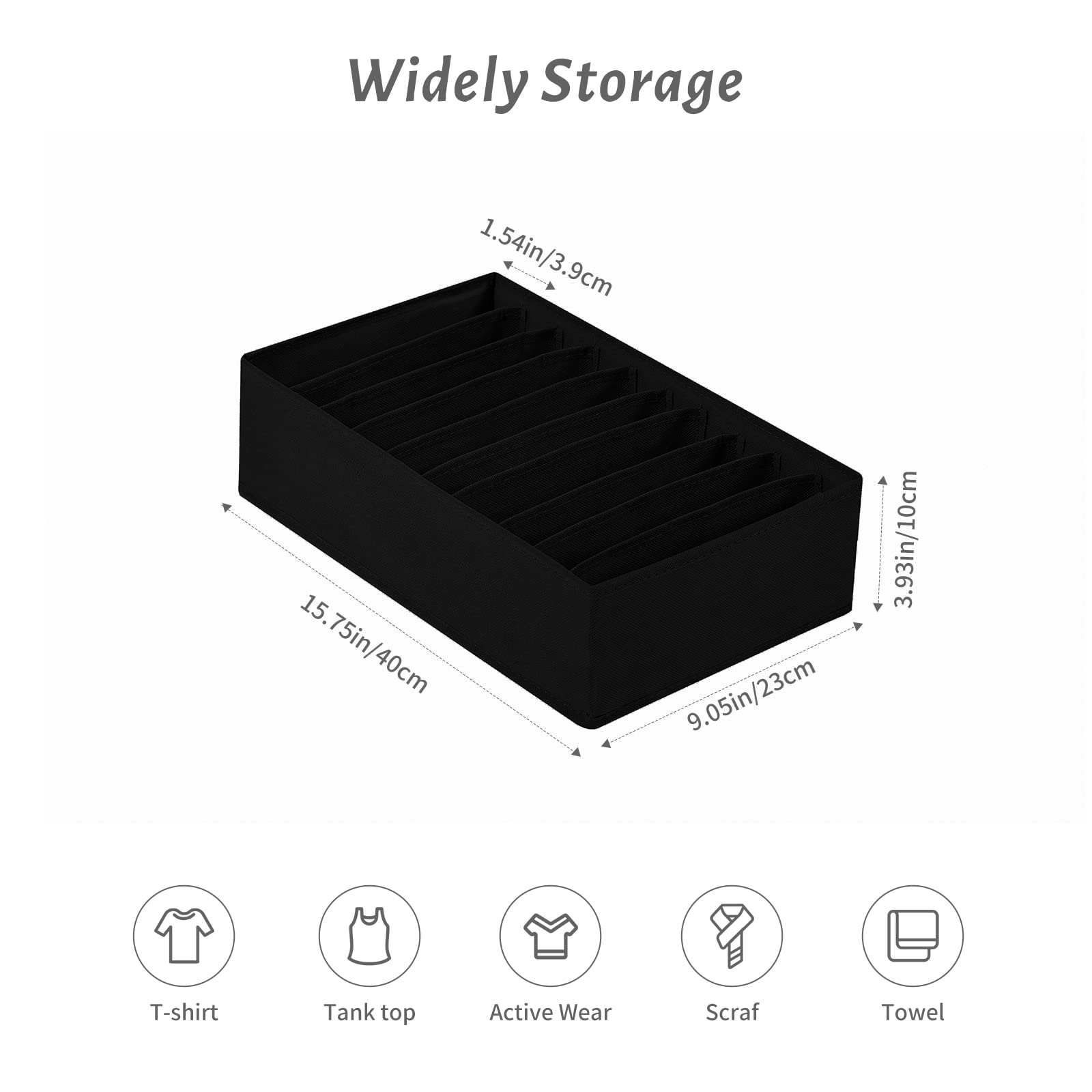 4 Packs T shirt Drawer Organizers for Clothing (4 Count)