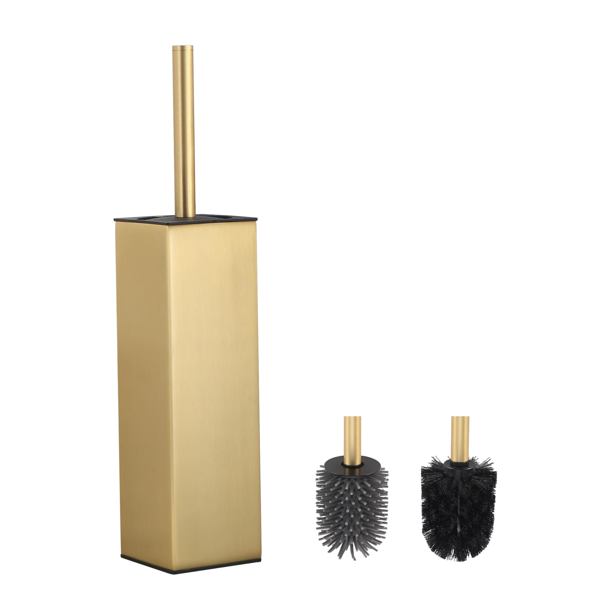 Toilet Brush and Hoder Set Brushed Gold Freestanding for Bathroom