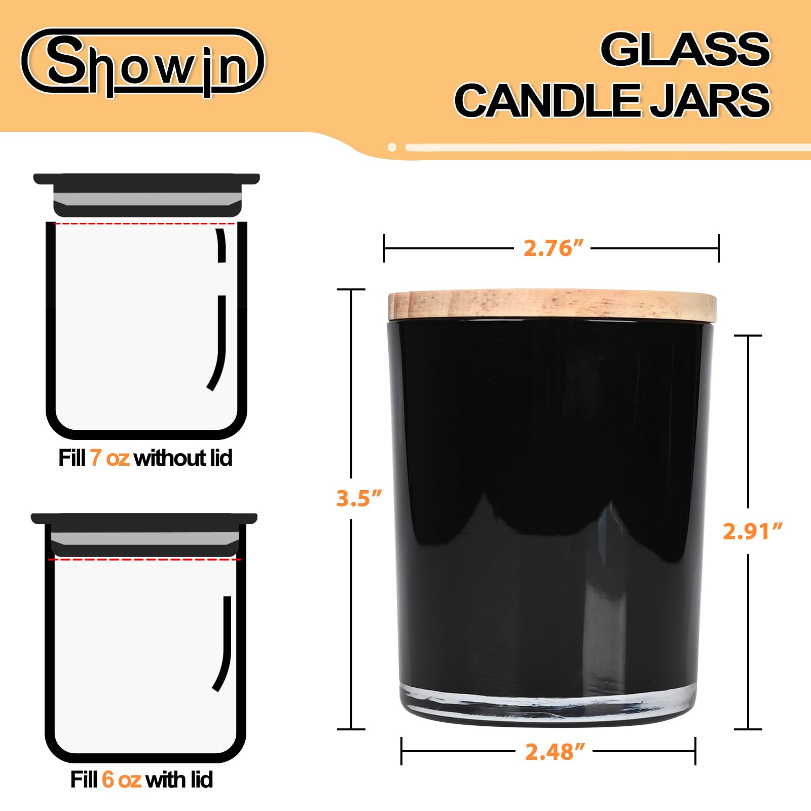 Thick Candle Jars for Making Candles 12 Pcs (12 Count)