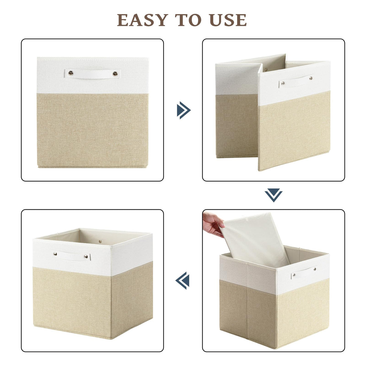 13x13x13 Storage Cube Bins 6 Pack