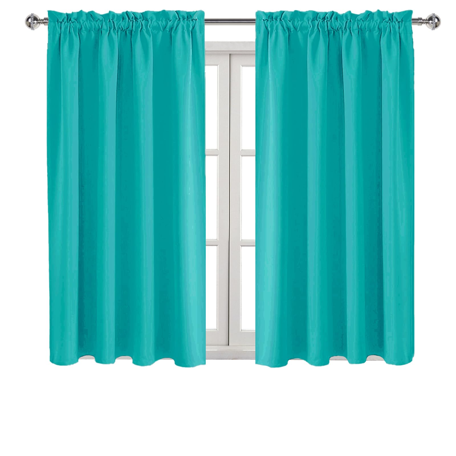 Blackout Curtains for Bedroom Living Room 52 x 45 Inch Long 2 Panels