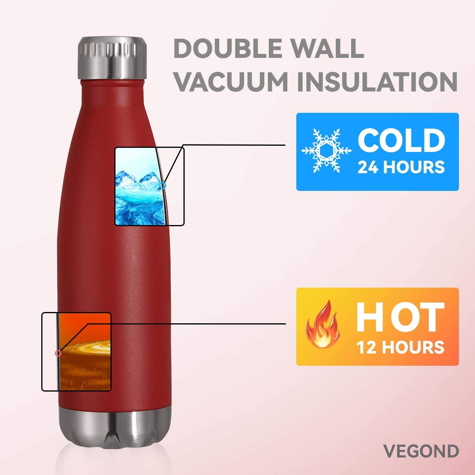 17oz Stainless Steel Water Bottles Bulk