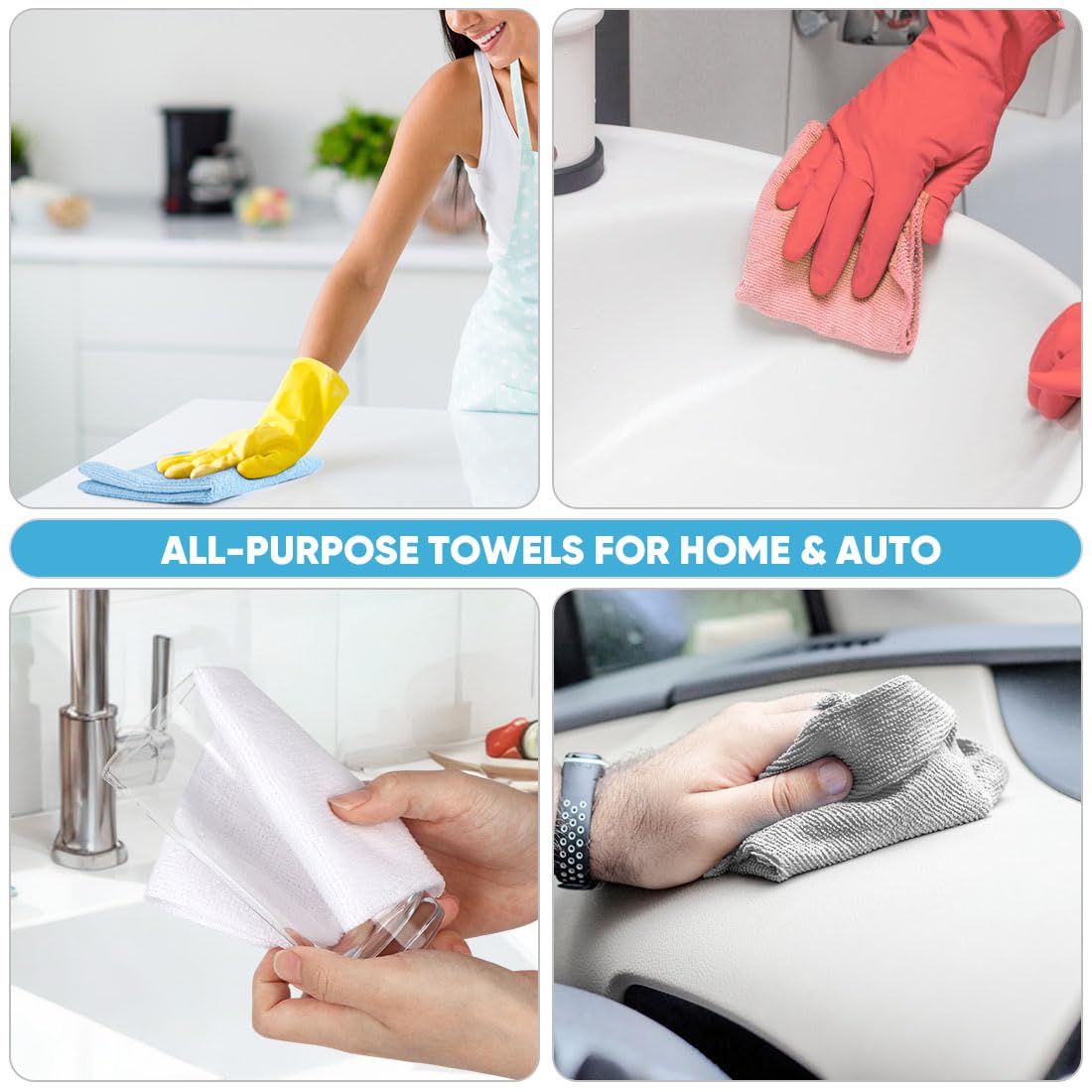 Microfiber Cleaning Cloth Roll (75 Count)