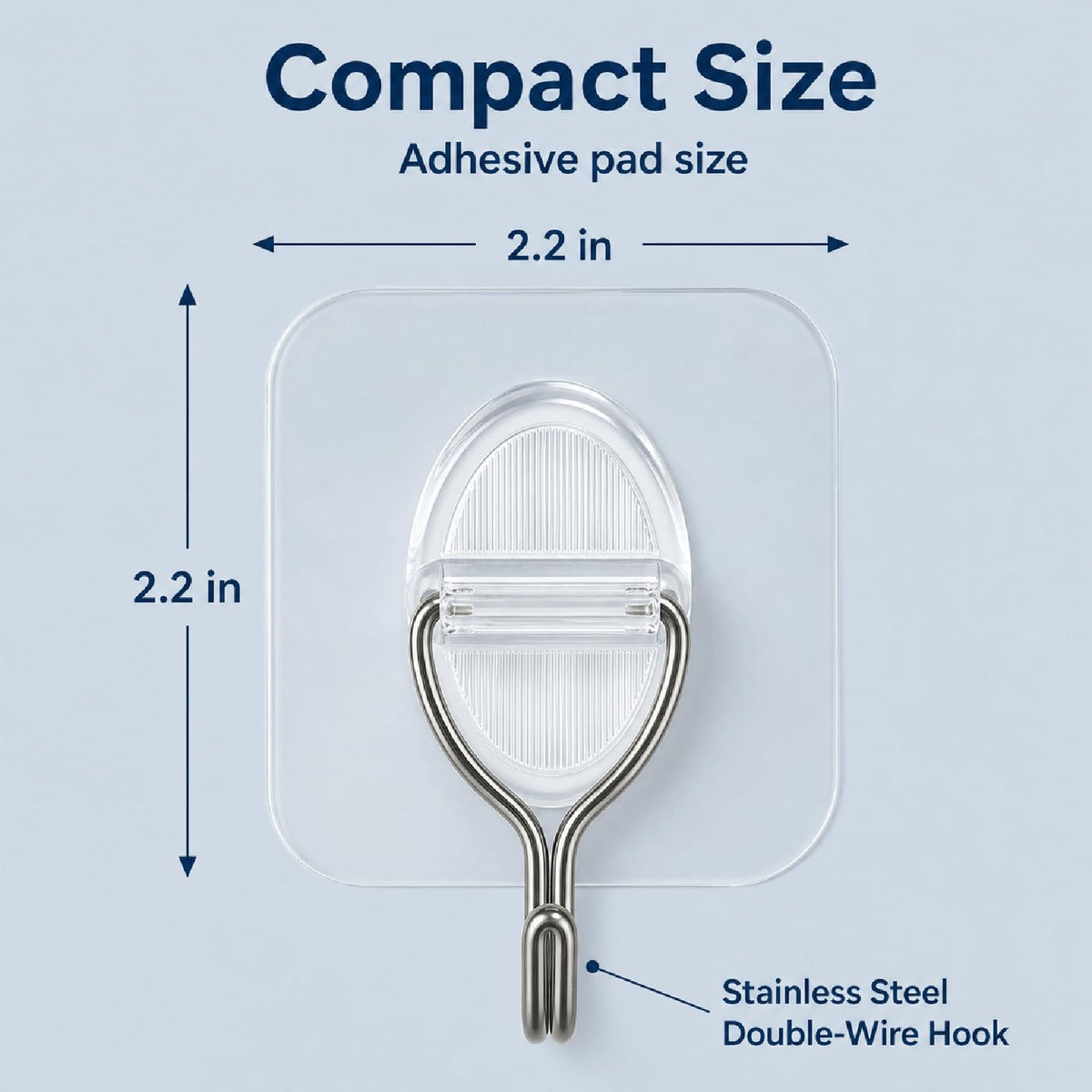 Clear Adhesive Wall Hooks (10 Count)