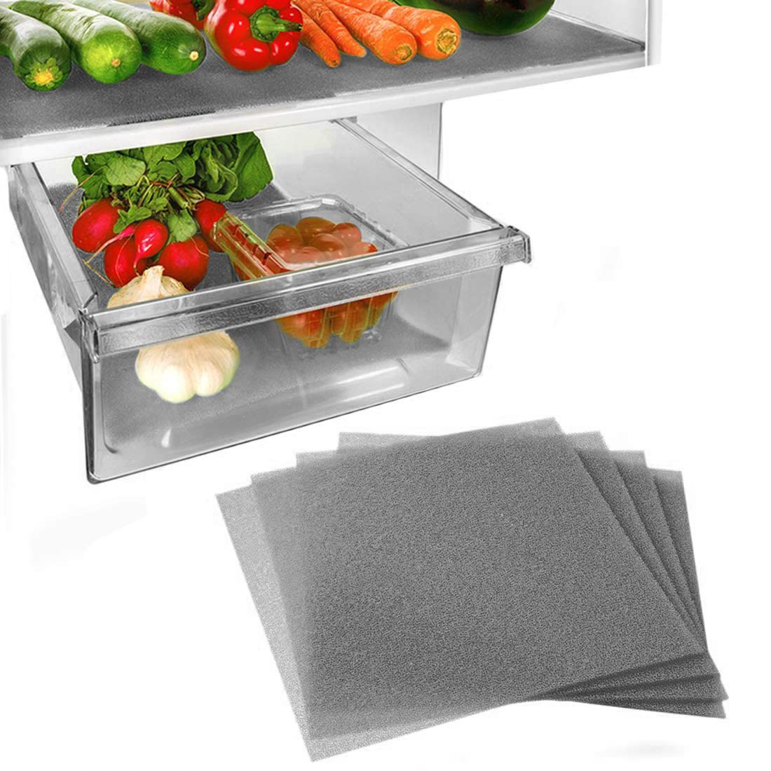 Fruit & Veggie Life Extender Liner for Fridge Refrigerator Drawers (4 Count)