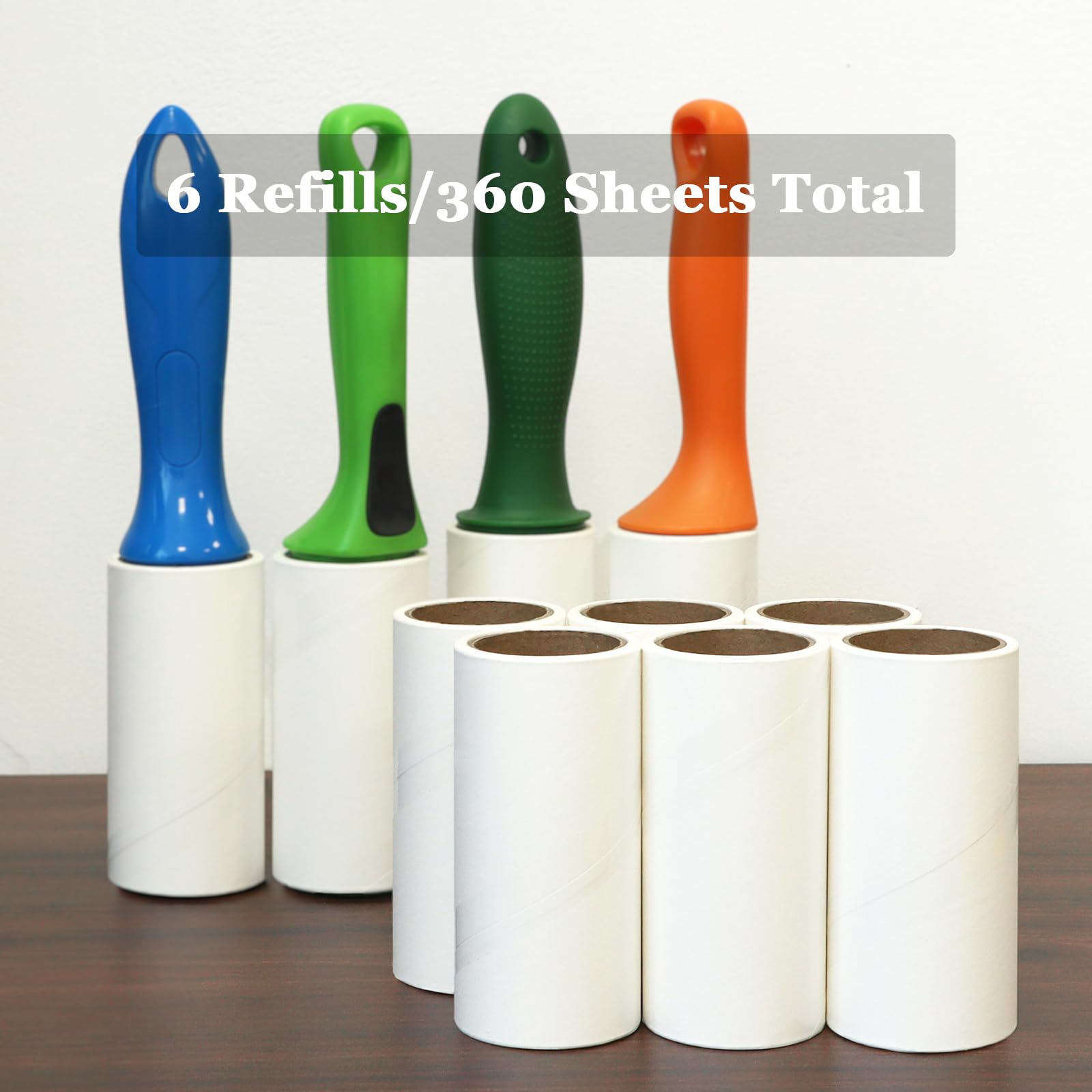 4 inch Lint Roller Refills Compatible with Evercare PetLovers Extra Sticky Lint Roller 6 Pack of Refills Only 60 Sheets per Refill 360 Sheets Total (360 Count)