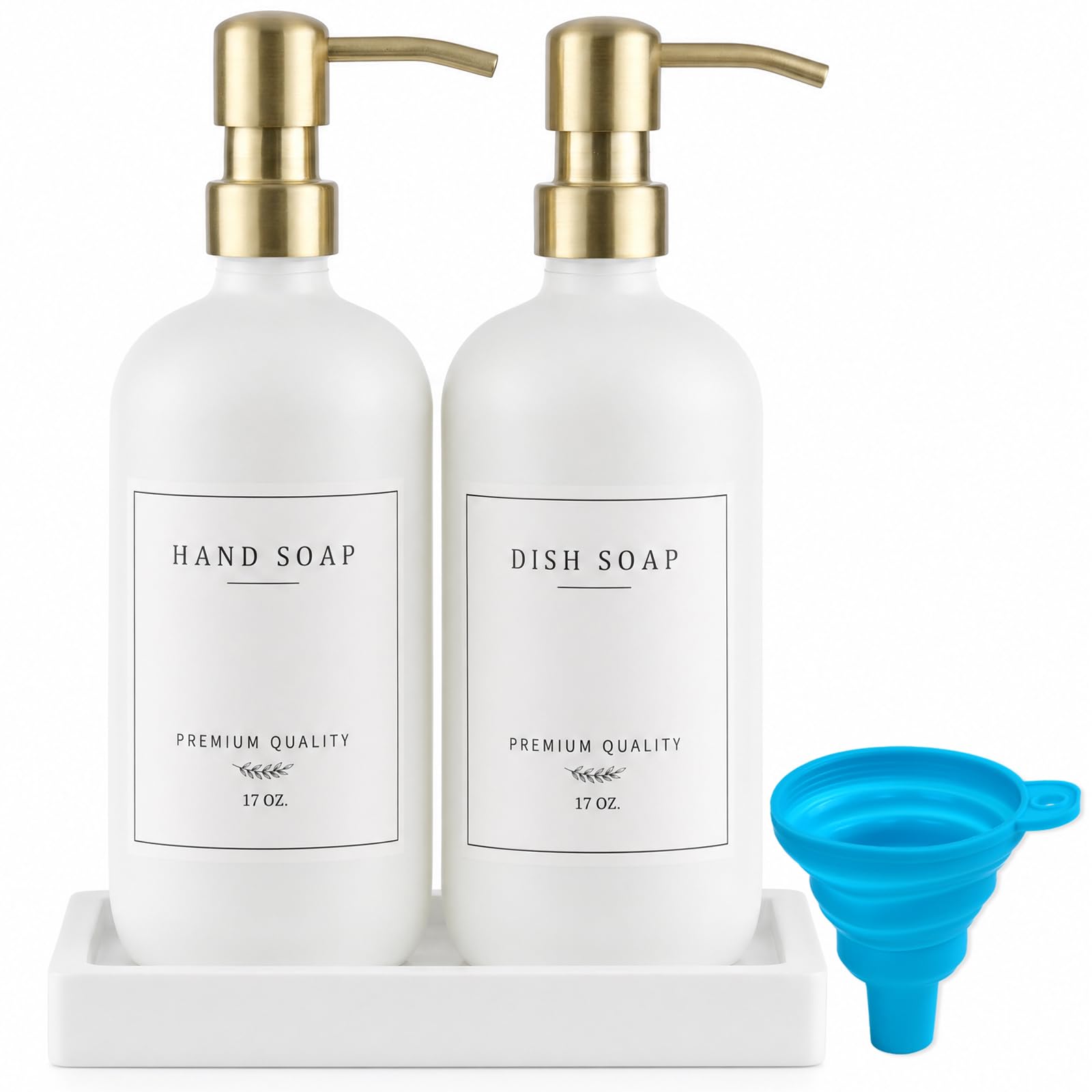 Thick Glass Soap Dispenser (2 Count)