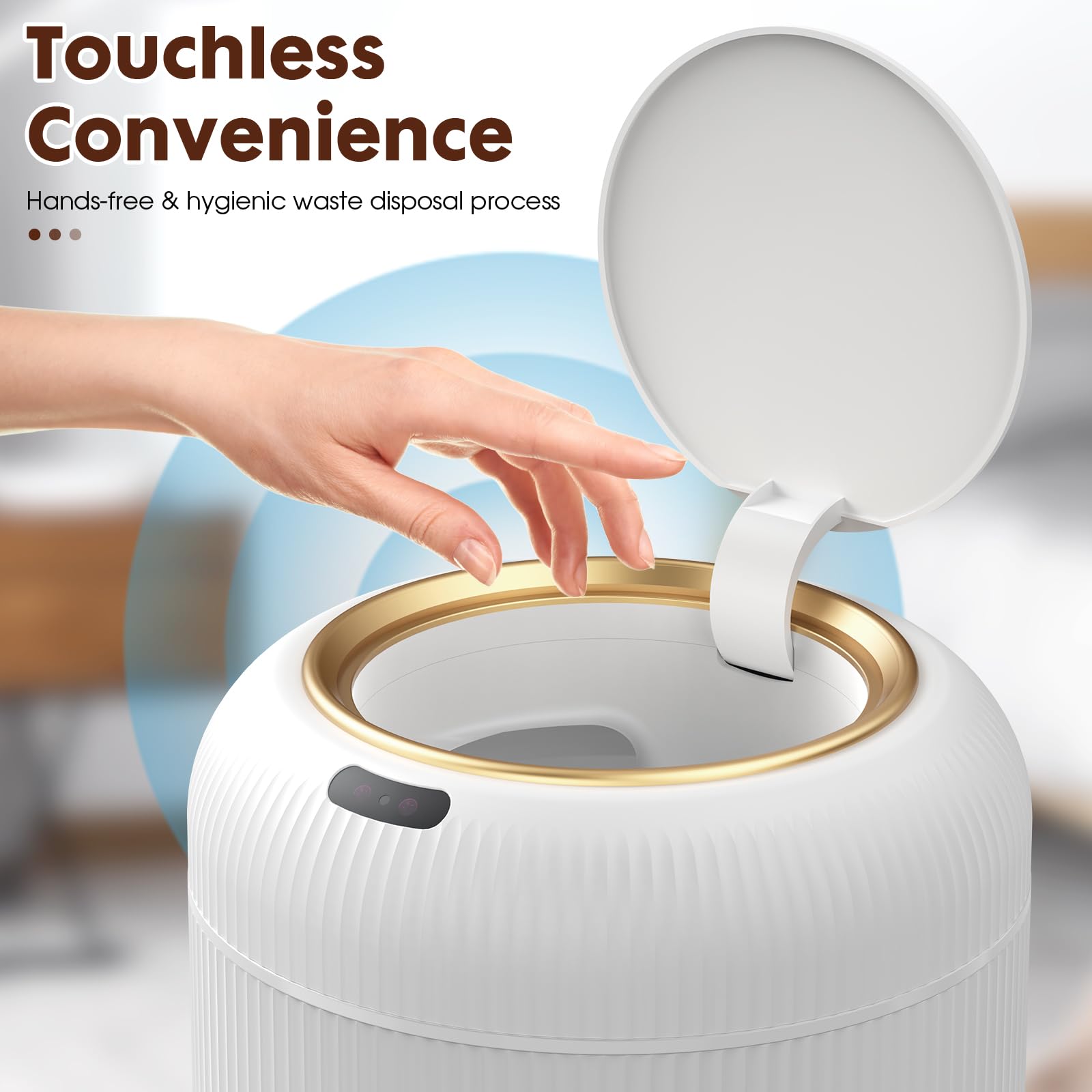 Motion Sensor Trash Can with Lid