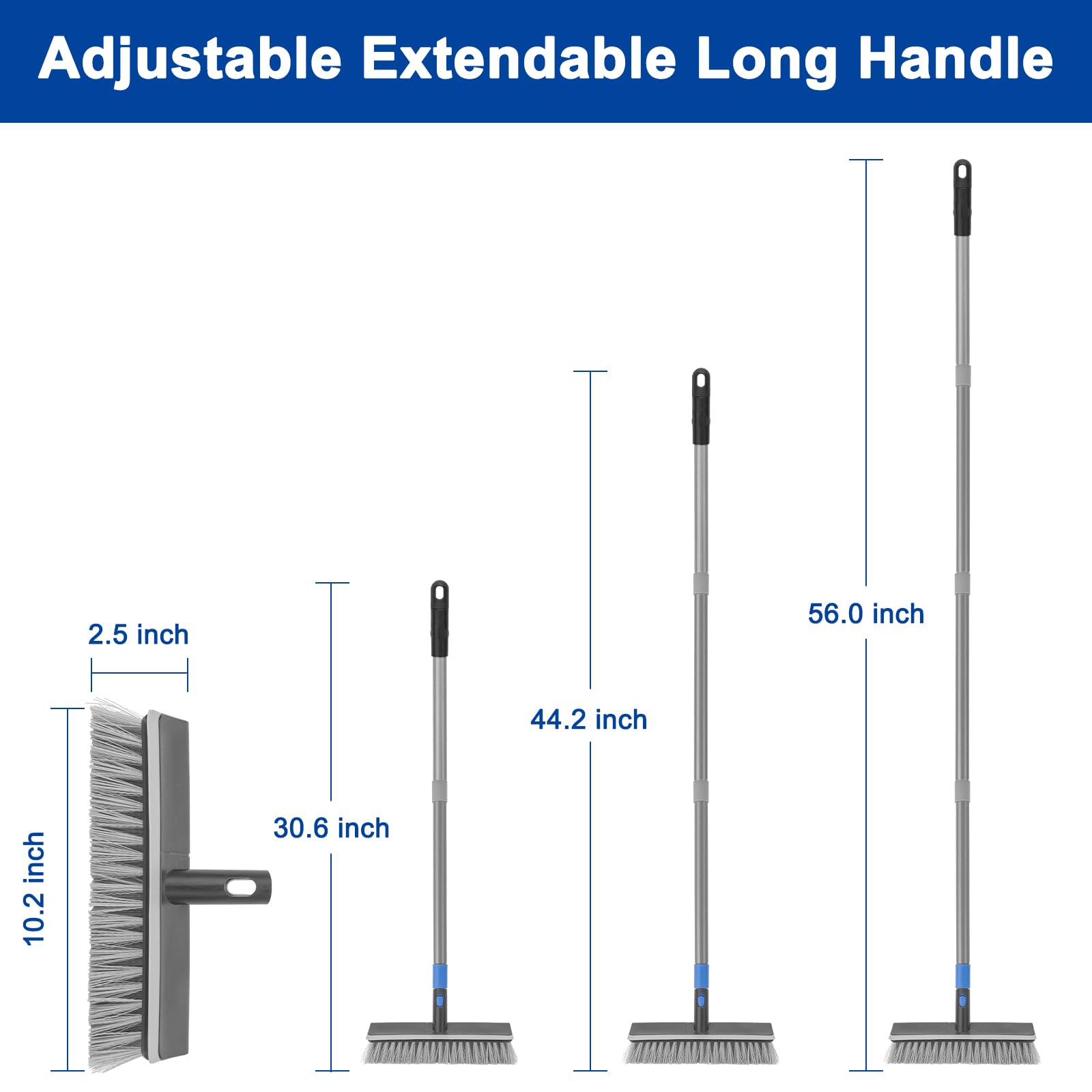 Deck Brush with 56" Long Handle