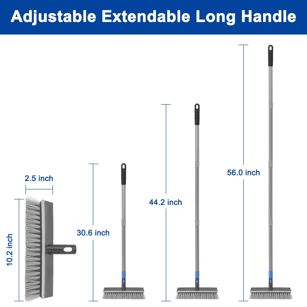 Deck Brush with 56" Long Handle