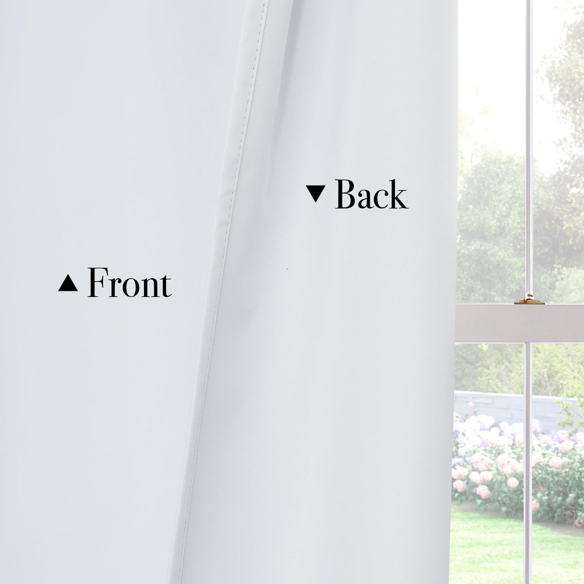White 100% Blackout Short Curtains for Kitchen Over Sink (2 Count)