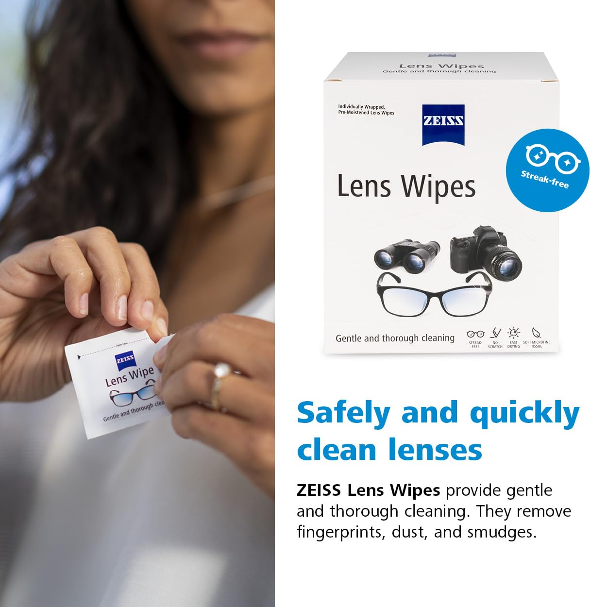 Pre Moistened Lens Cleaning Wipes (200 Count)