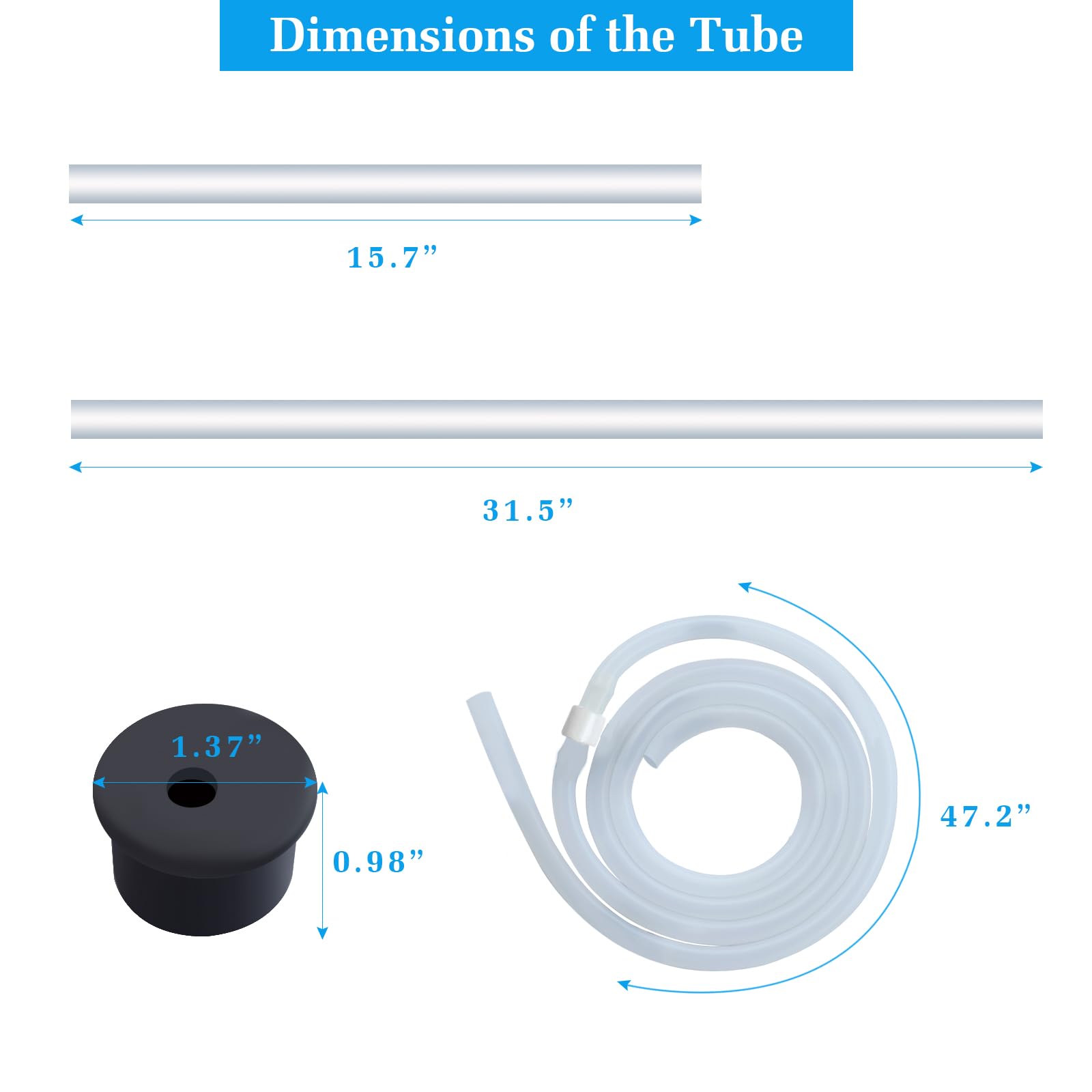 Soap Dispenser Extension Tube kit 47” with Upgraded Check Valve