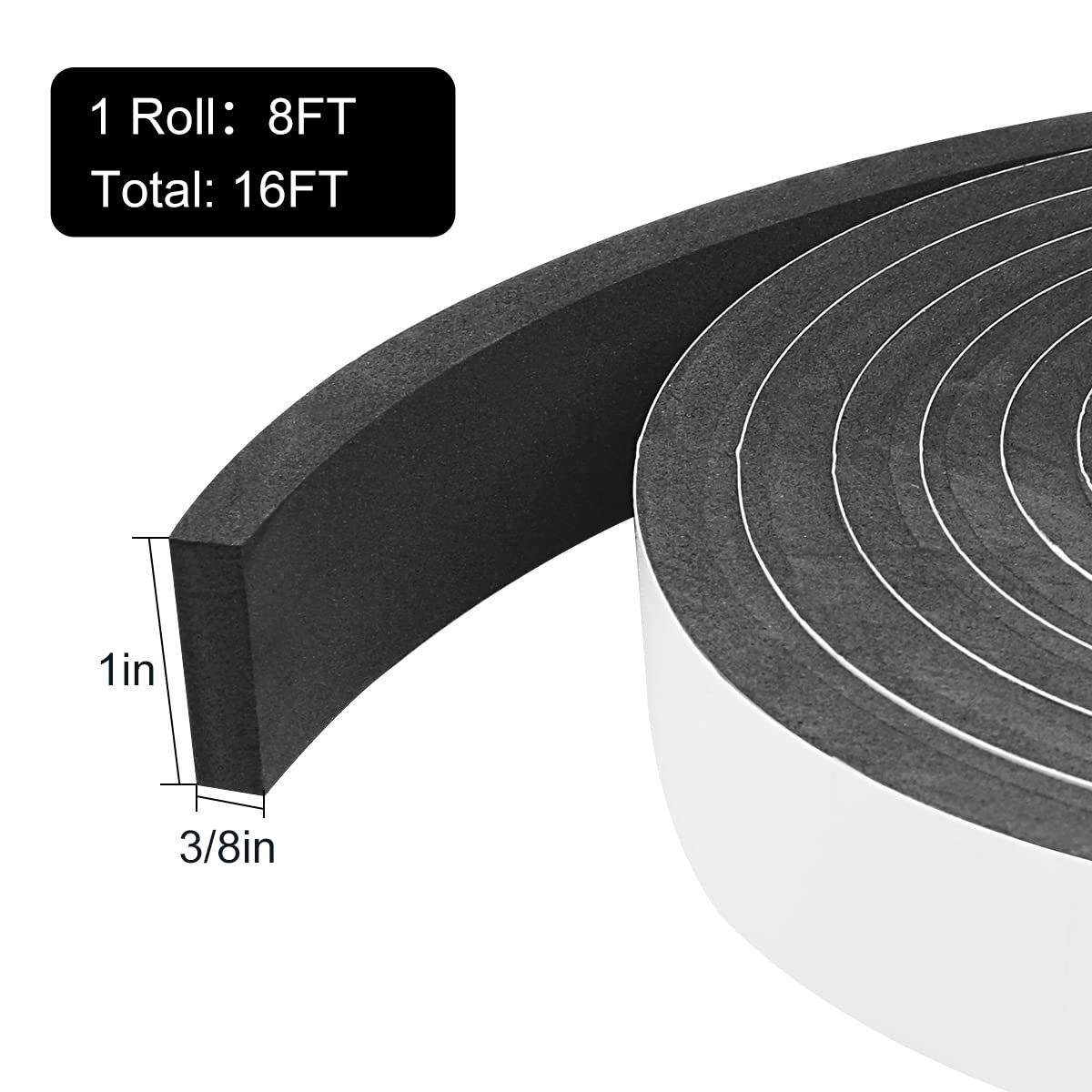 2 Rolls Weather Stripping Door Seal