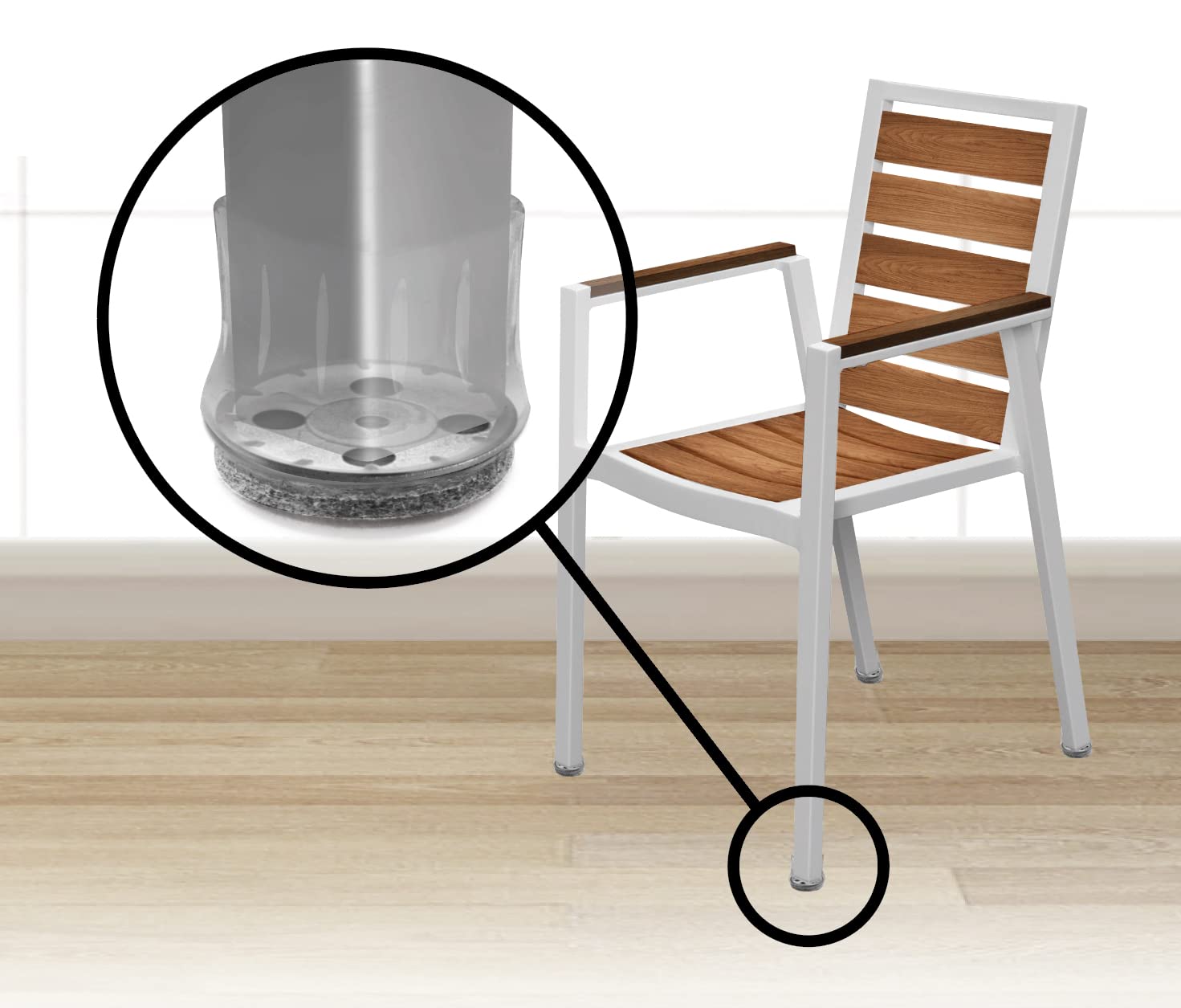 GorillaFelt Chair Leg Floor Protectors for Hardwood Floors