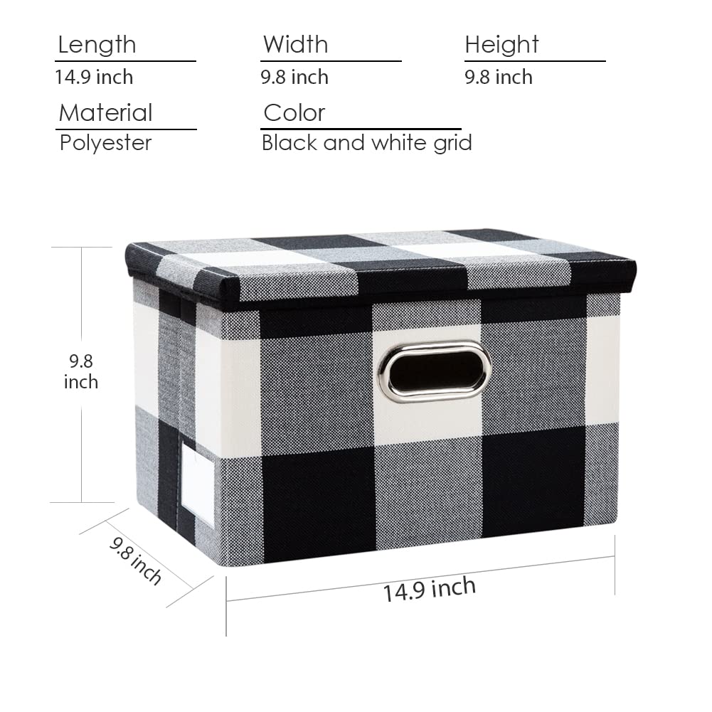 Collapsible Storage Bin with Lid [3 (3 Count)