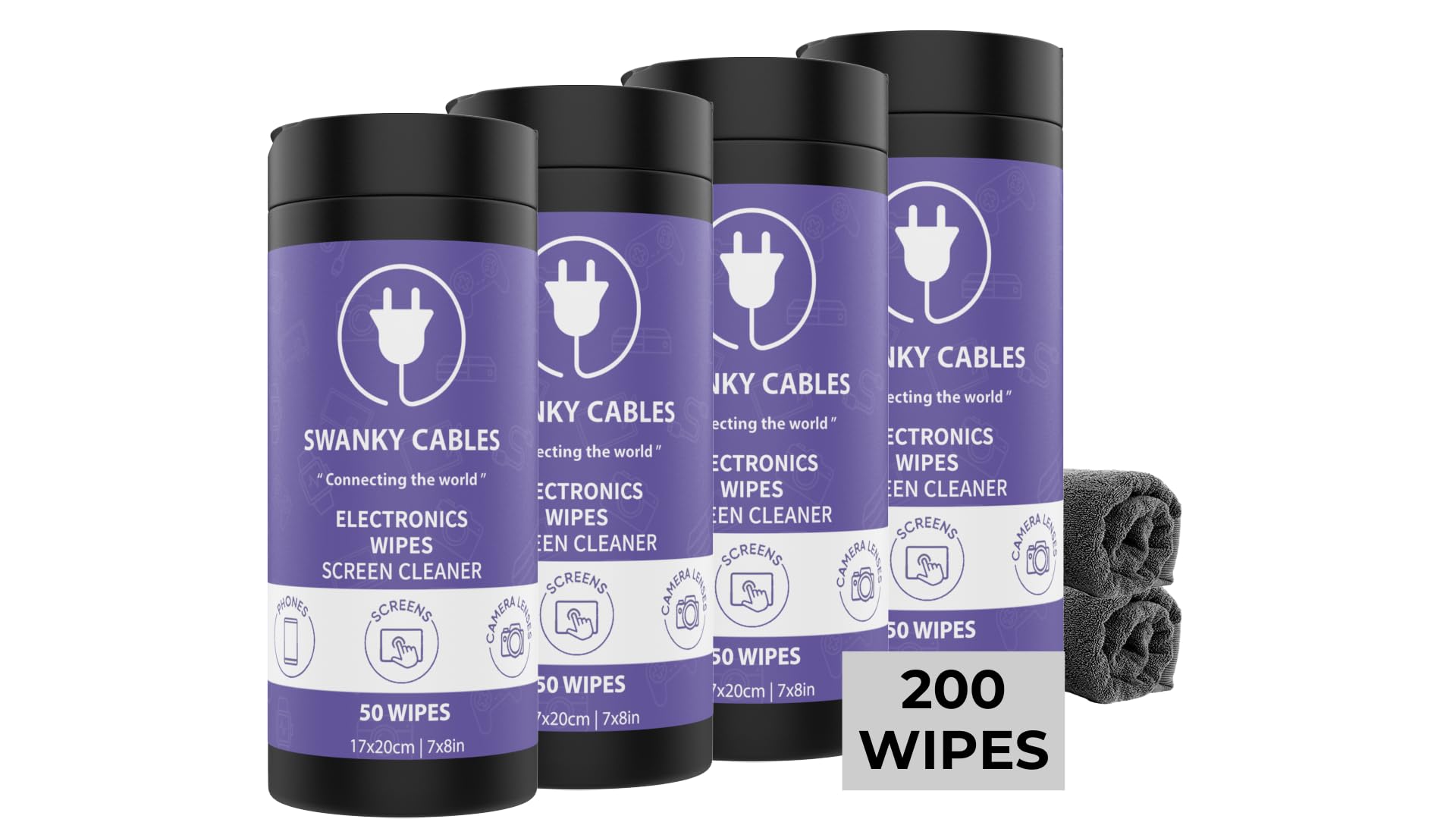 Screen Cleaner Wipes (200 Count)
