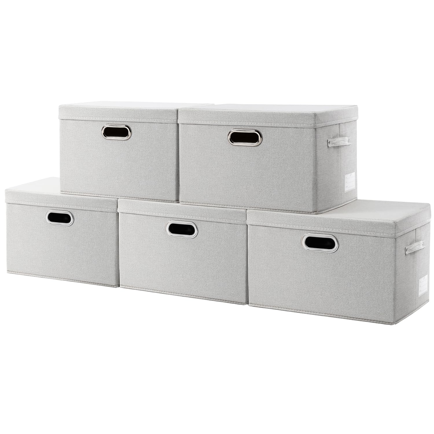 Collapsible Storage Bin with Lid [5 (5 Count)