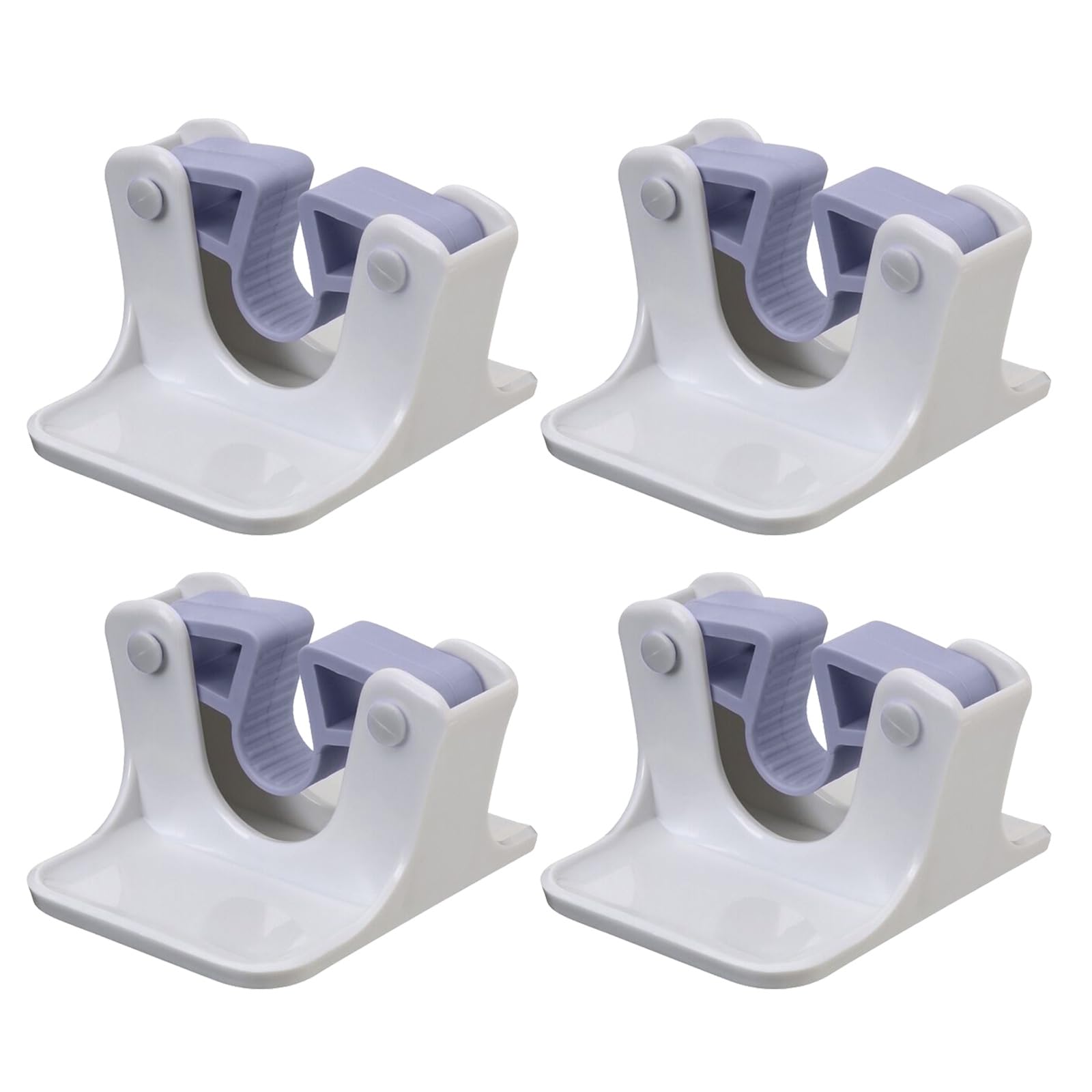 4 Pack Wall Mount Mop Holder Self Adhesive Broom Grippers No Drilling Mop Handle Hanger Practical Home Organization Tool