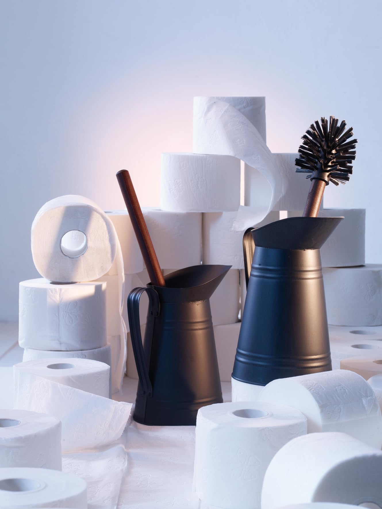 Nylon Toilet Brush with Dark Coated Metal Holder