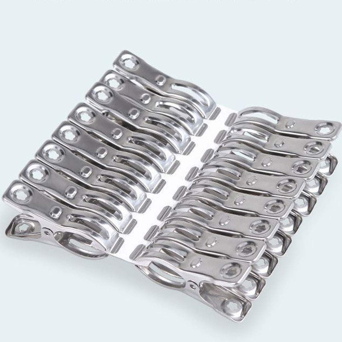 Clothes Pins 32 Pcs Metal Row Cover Clips (32 Count)