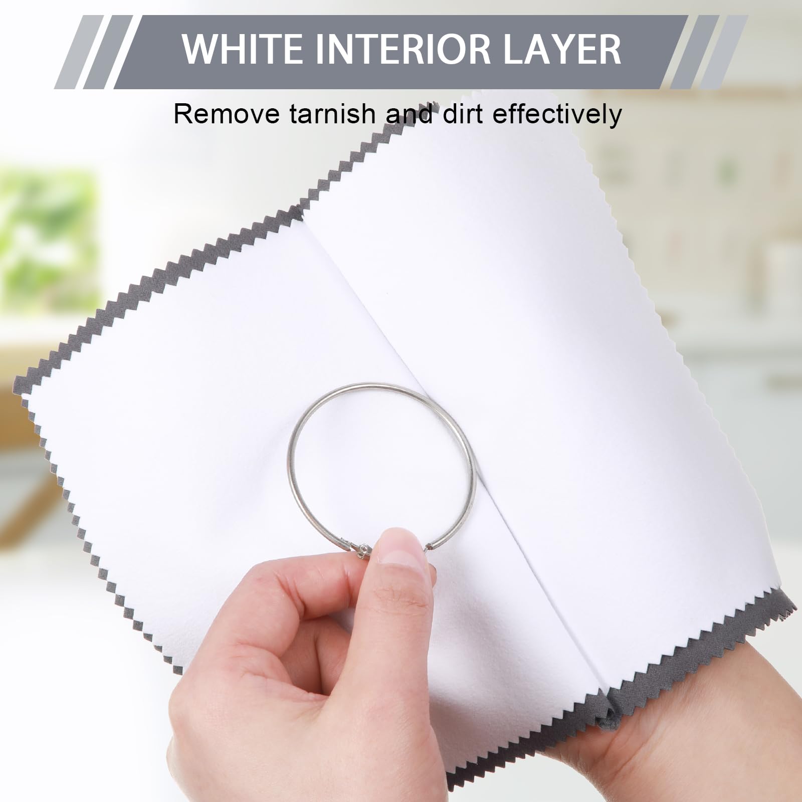20 Pcs Silver Jewelry Polishing Cloths 6 x 8 inches Jewelry Cleaning Cloth Sterling Polish Cloths for Jewelry (20 Count)
