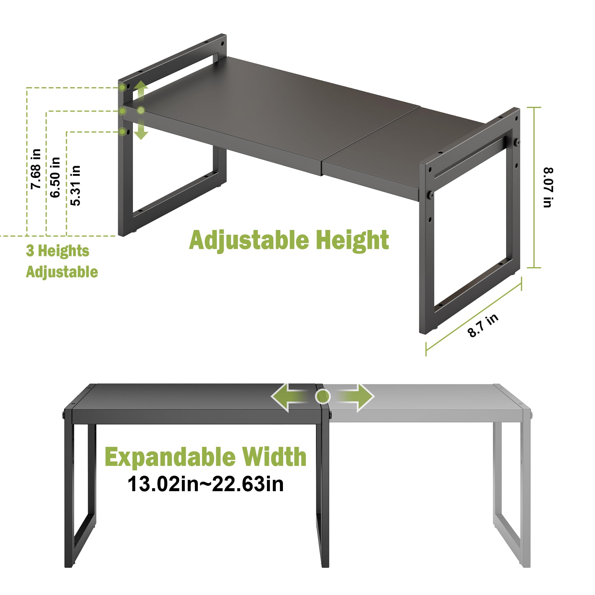 Expandable kitchen Countertop Organizer