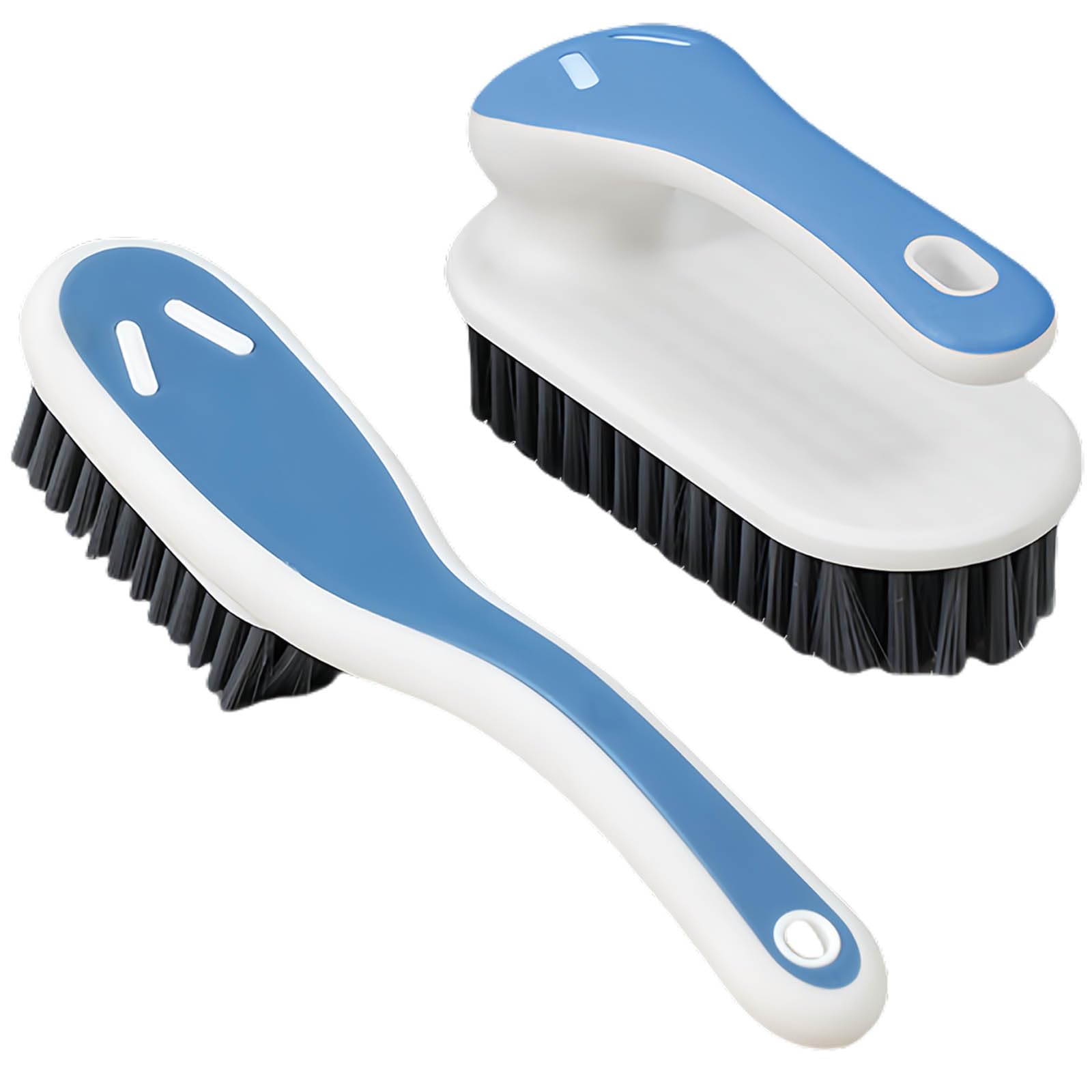 Soft Bristle Scrub Cleaning Brush Stain Remover Brush Fabric Cleaning Brush Laundry Brush Small Scrub Brush Cleaner Household Cleaning Brushes for Carpet (2 Count)