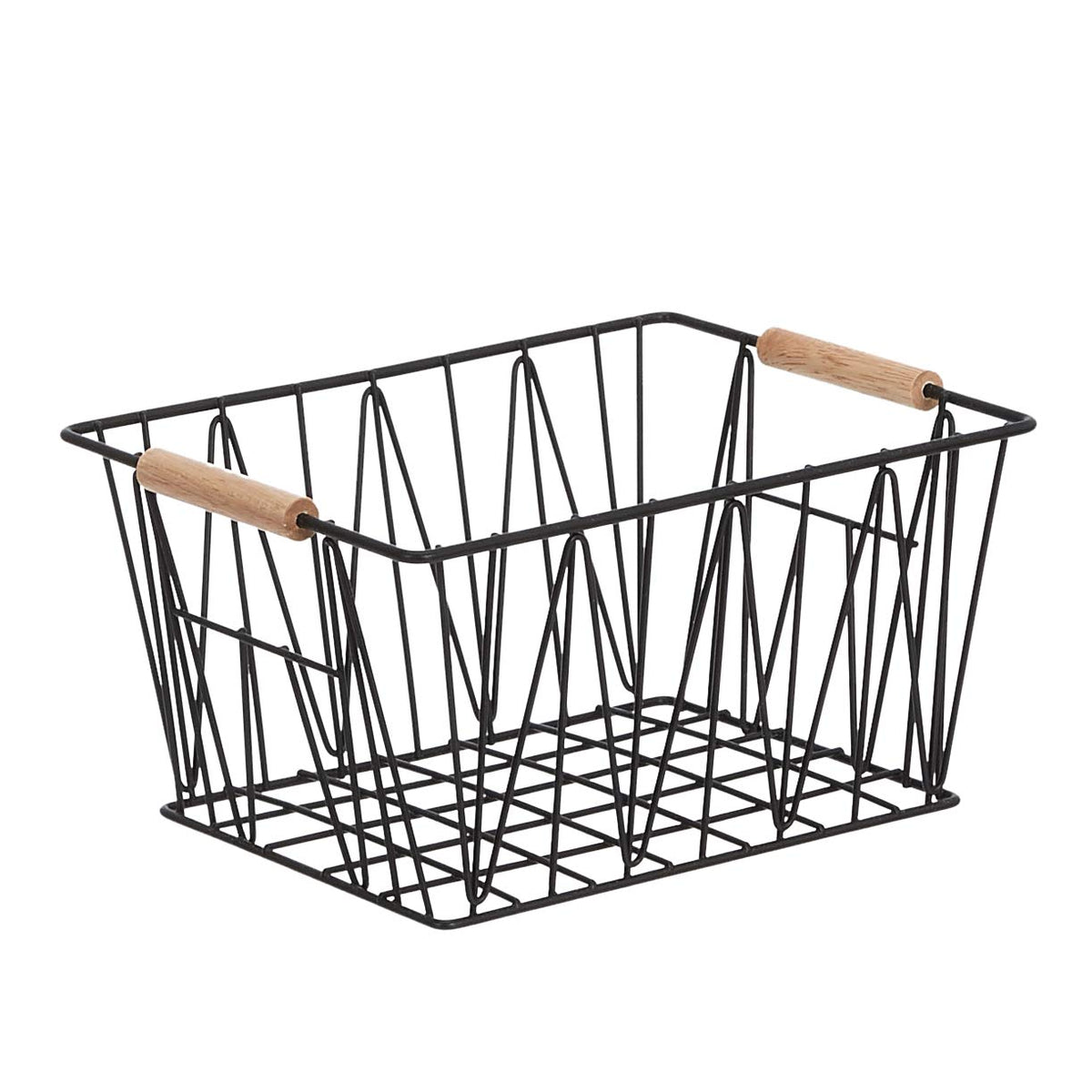 Stackable Rectangular Wire Storage Baskets for Closet Organization (3 Count)