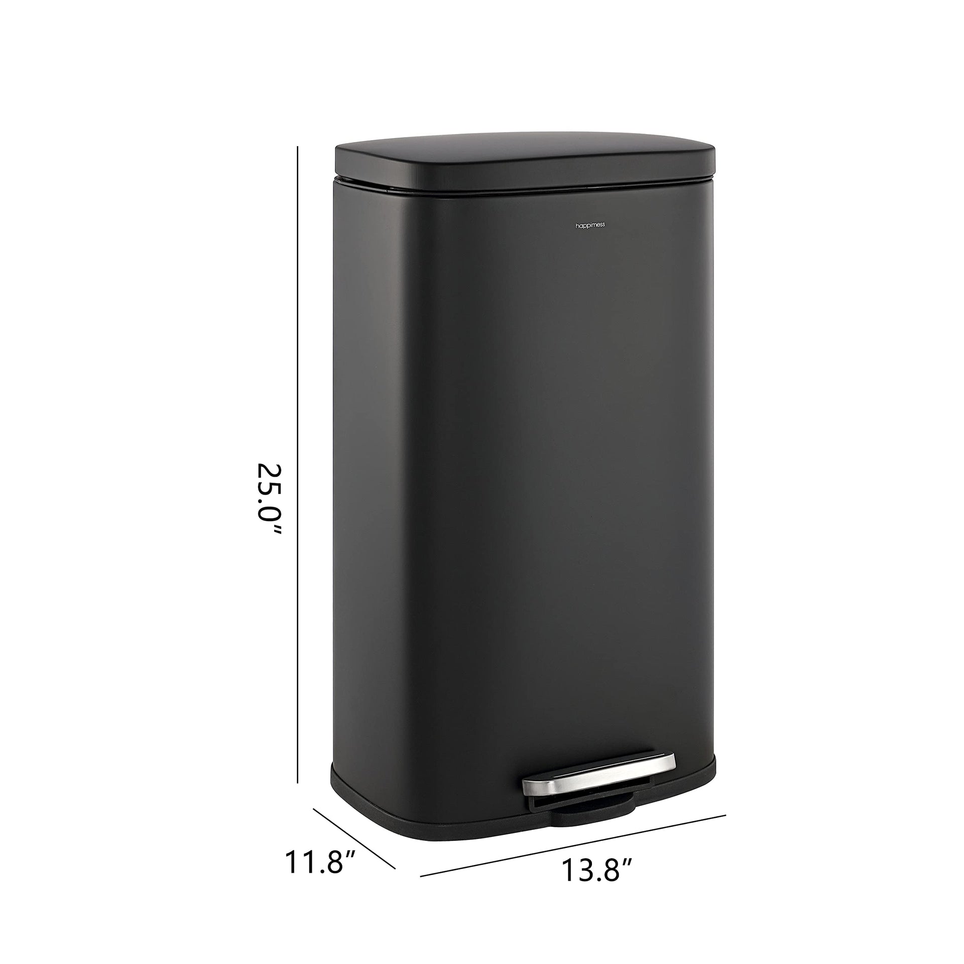 Curtis 8 Gal Step Trash Can Soft Close 25"