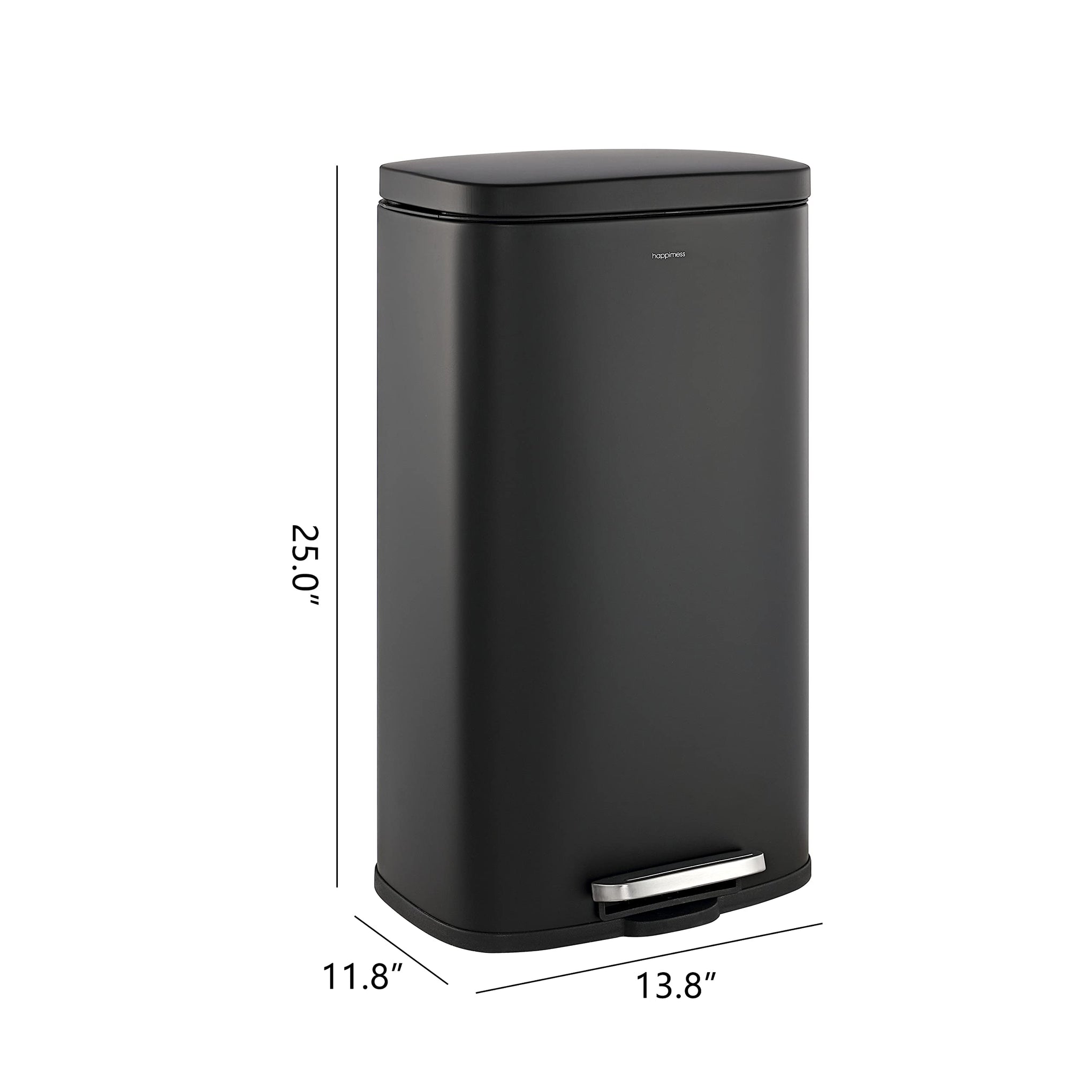 Curtis 8 Gal Step Trash Can Soft Close 25"