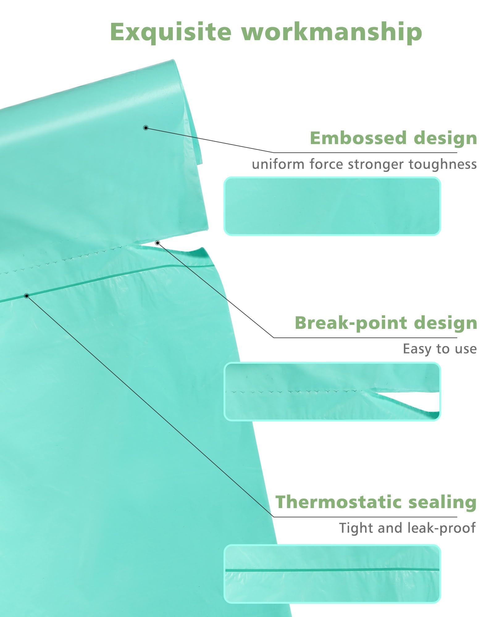 4 6 Gallon Small Trash Bags Compostable Trash Bags (60 Count)