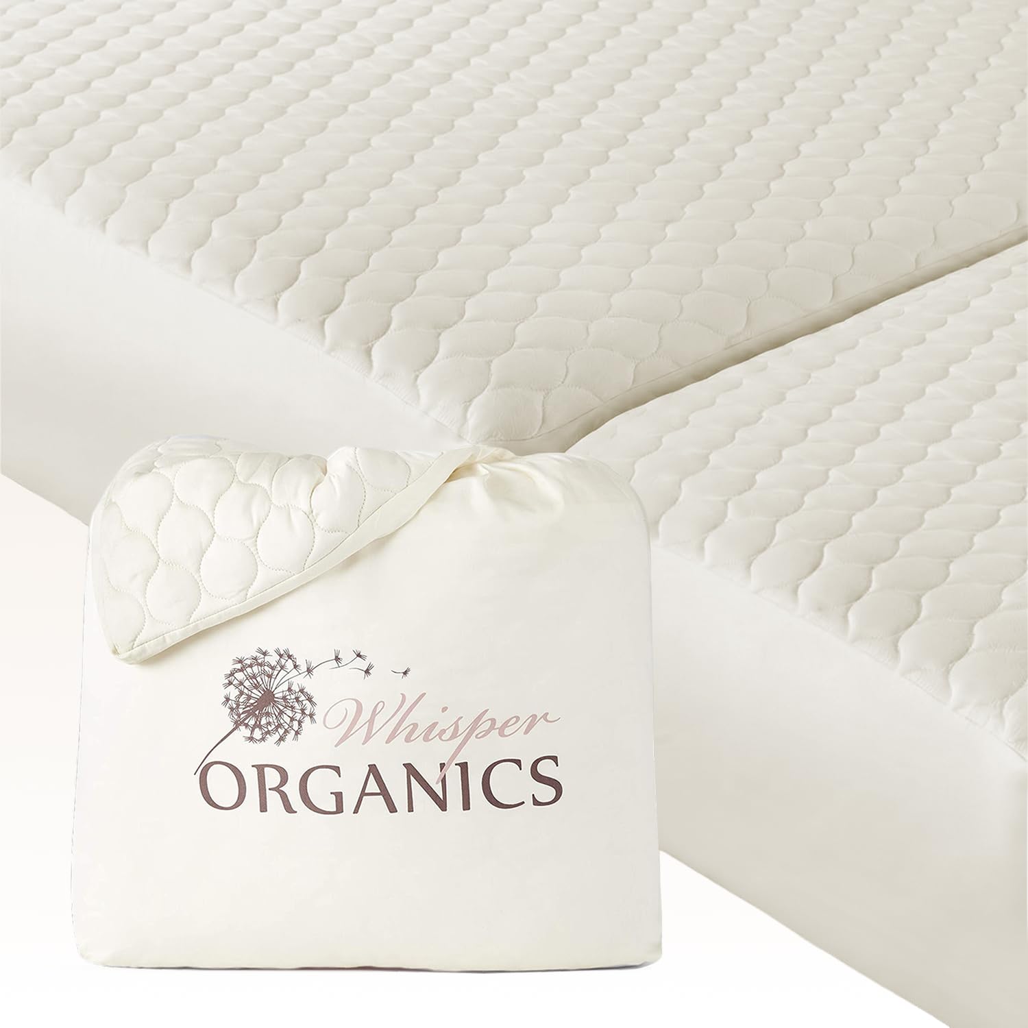 100% Cotton Organic Mattress Pad (2 Count)