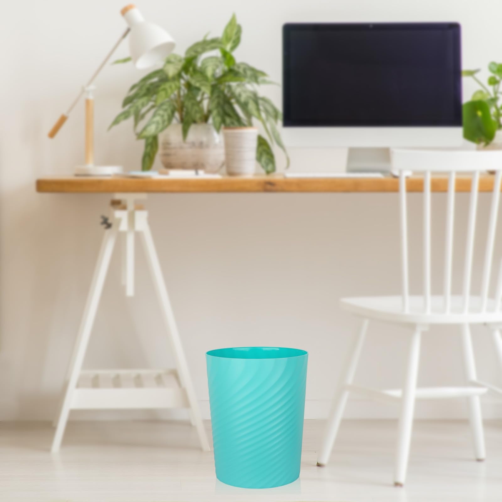 Plastic Small Bathroom Trash Can Wastebasket Garbage Can
