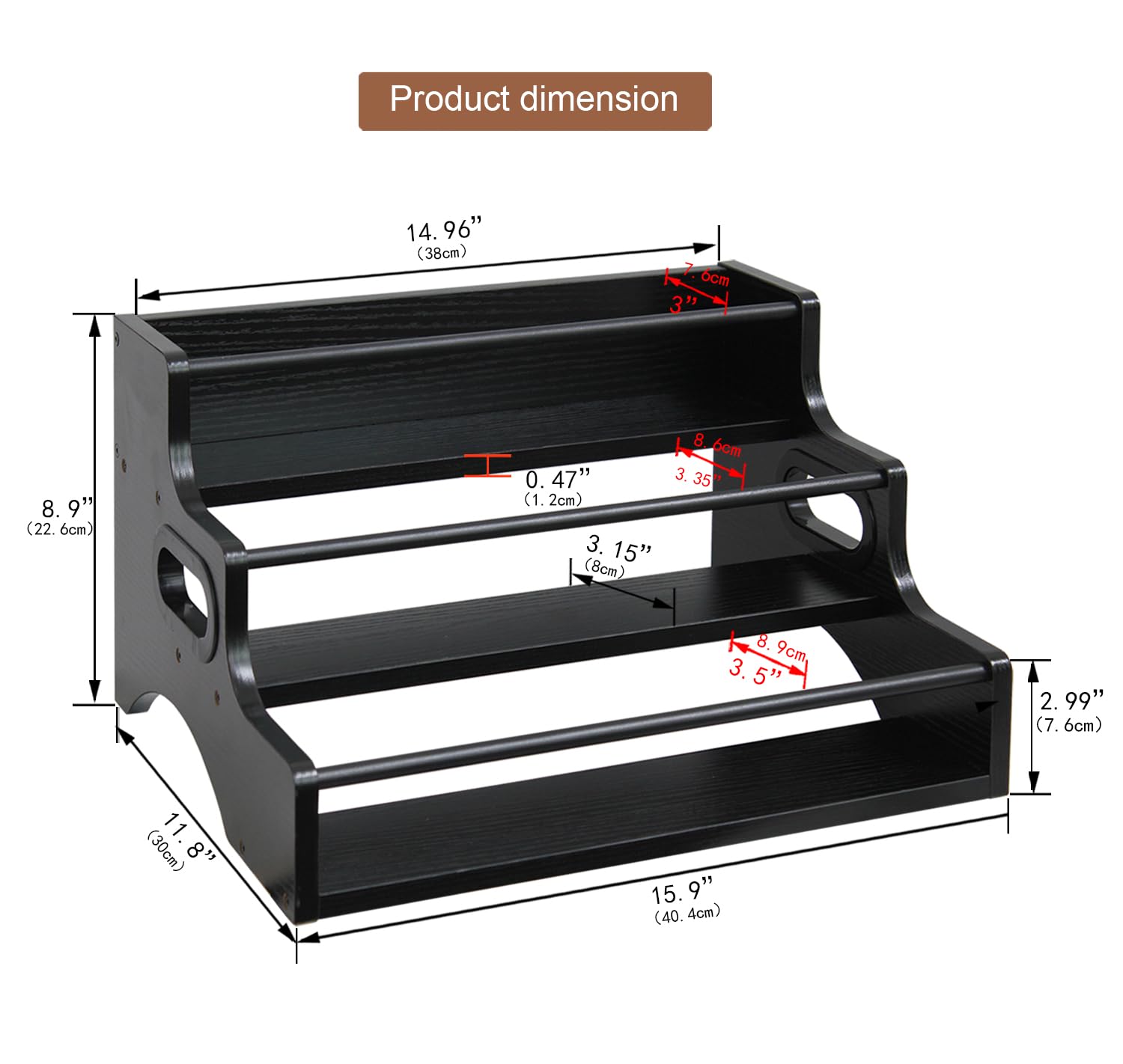 3 Tier Liquor Bottle Display Shelf