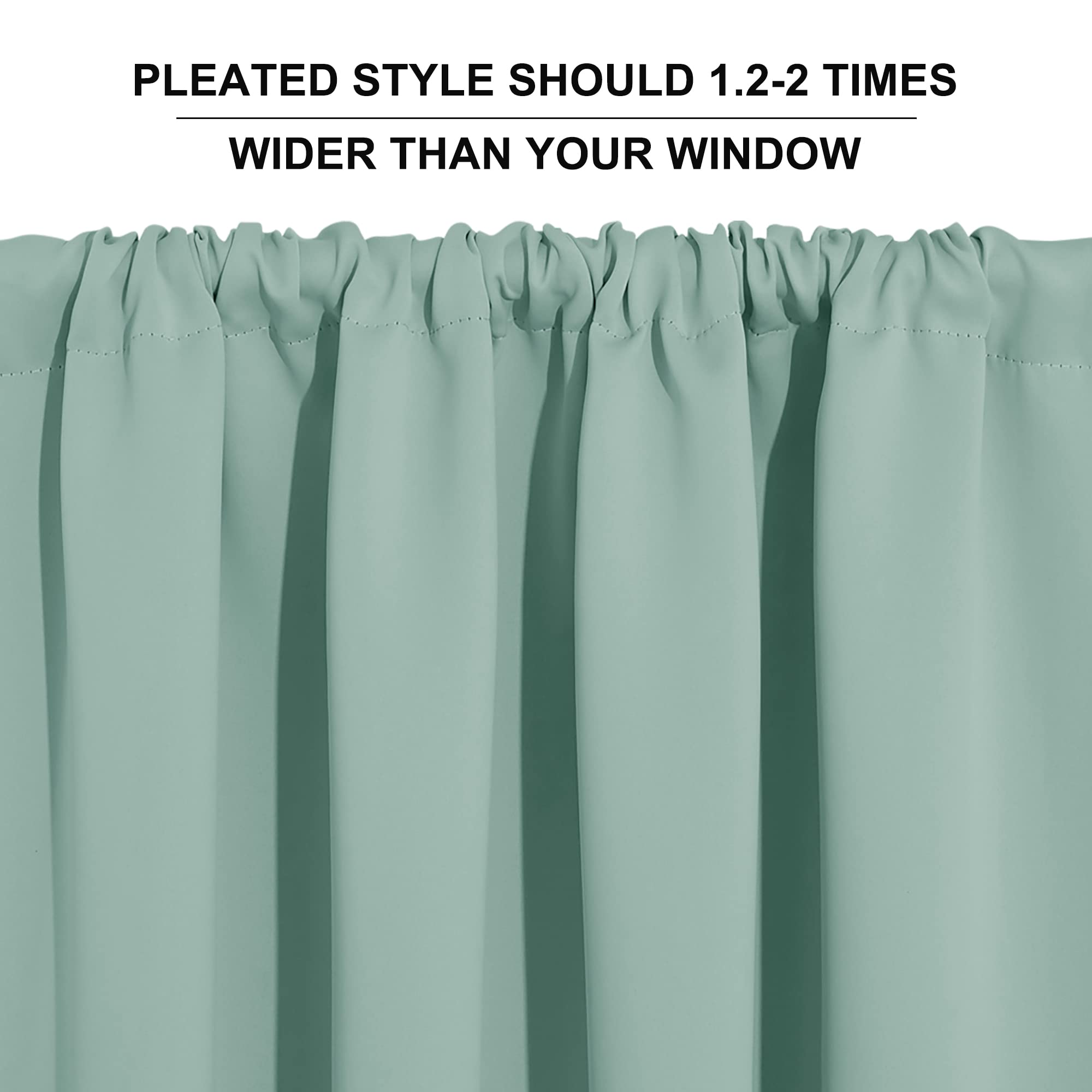 Cafe Blackout Curtains 24 inch Length