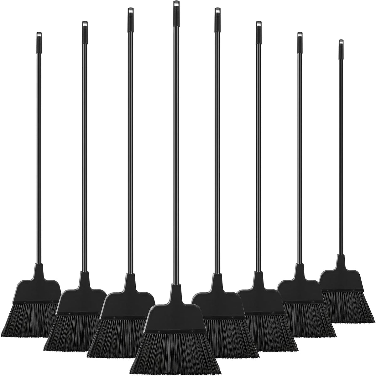 8 Pcs Outdoor Broom for Floor Cleaning 54 Inch Commercial Heavy Duty Broom Long Handle Kitchen Household Angle Brooms for Sweeper Sweeping Indoor Dust Hair Cleaner Corn Shop
