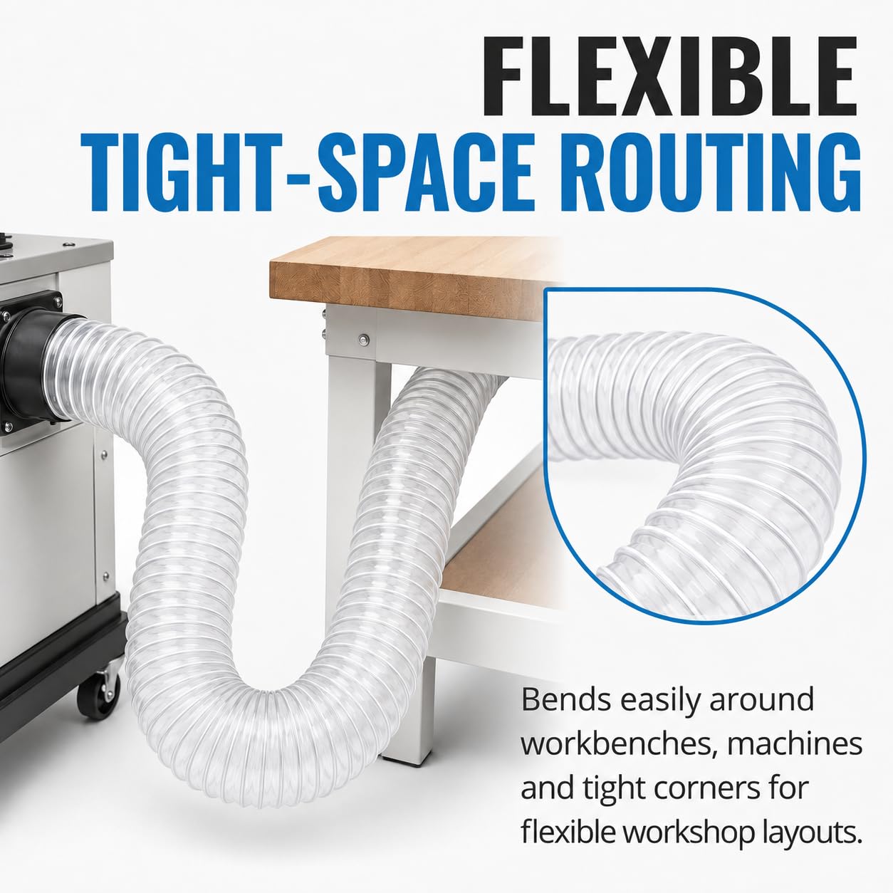 3" x 10' PVC Dust Collection Hose