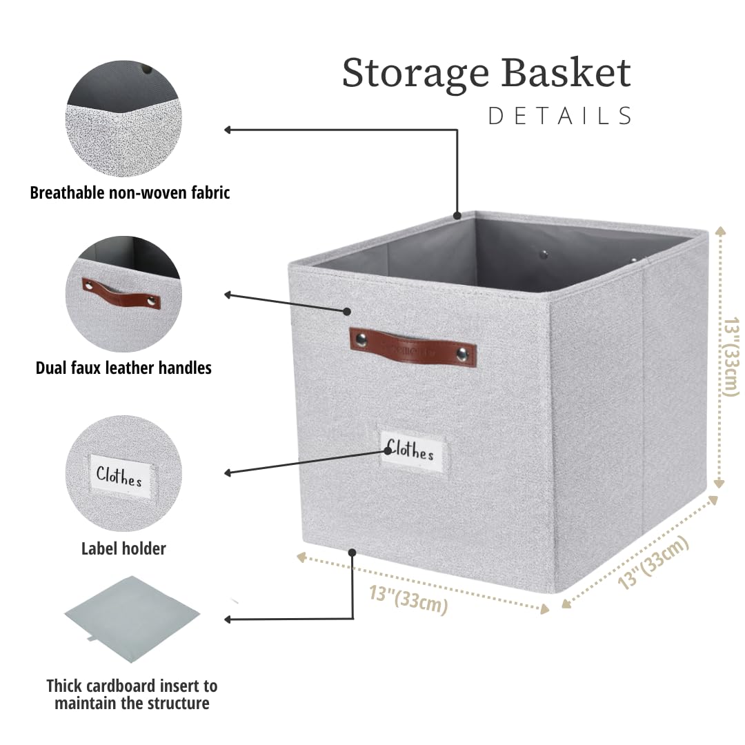 Storage Bins Cube Storage Bin with Labels (6 Count)
