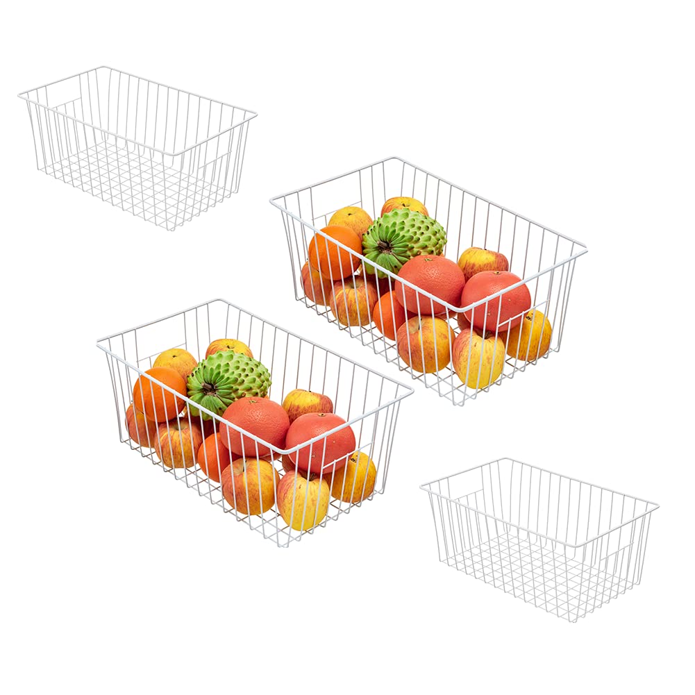 16inch Freezer Wire Storage Organizer Baskets (4 Count)